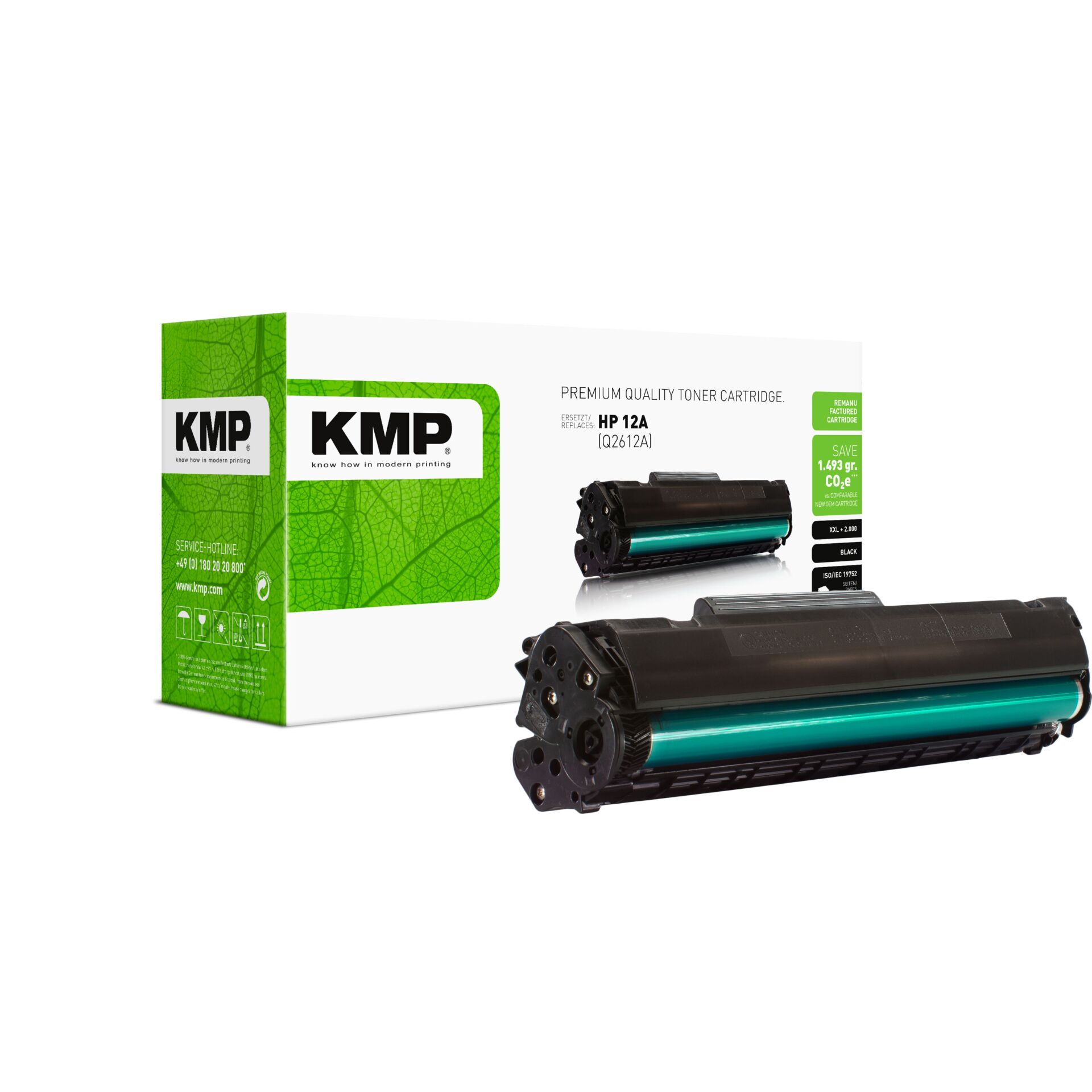 Computerausrüstung, Elektronik, Hardware, Adapter, Pistole, Tonerpatrone, KMP, Toner, HP 12A, Nachfüllset