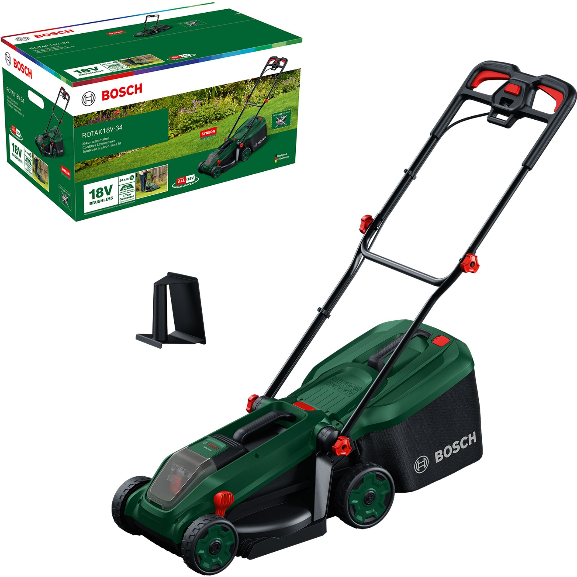 Bosch  Rotak 18V-34 solo  Akku-Rasenmäher