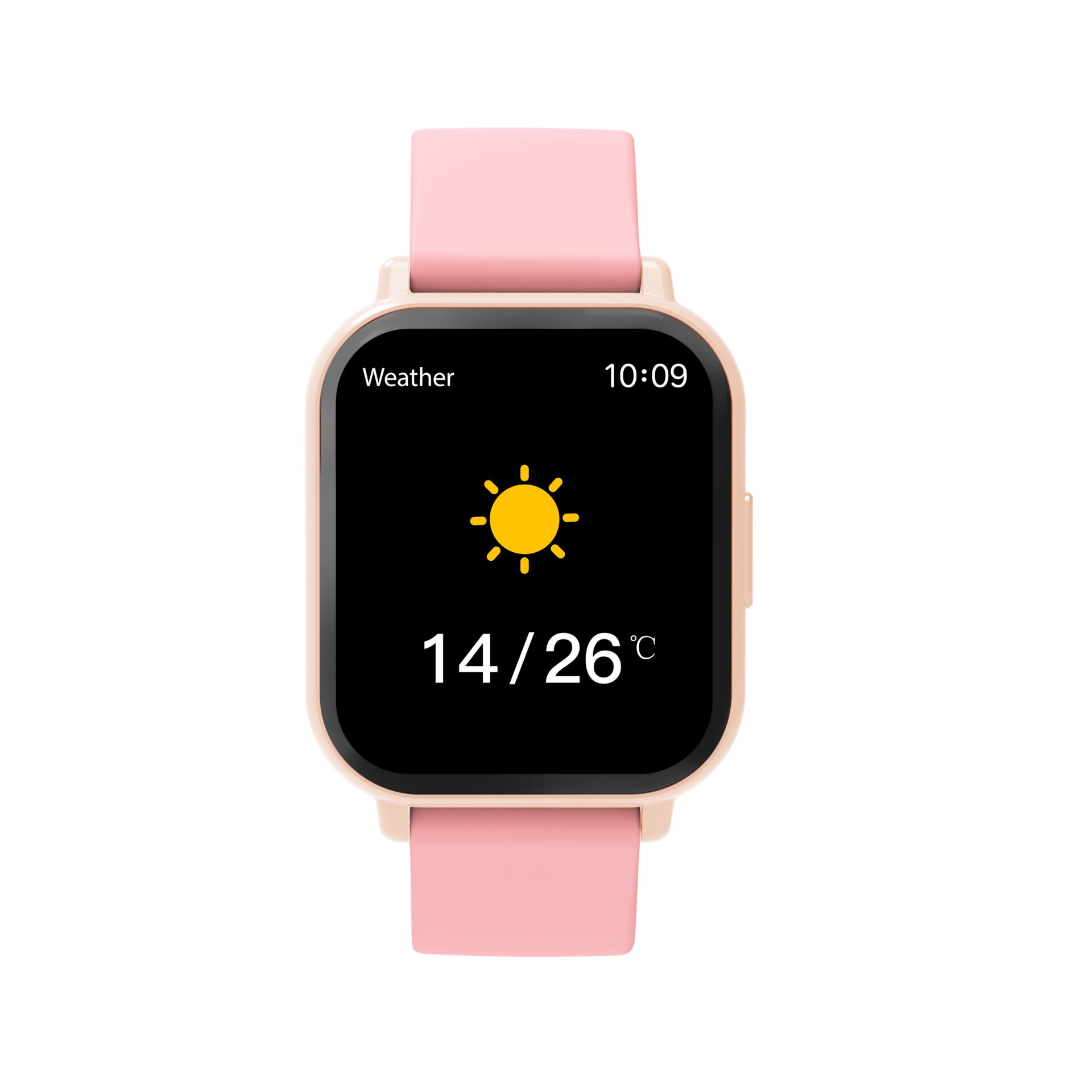 smartwatch, pink, weather, digitale Anzeige, uhren-gesicht