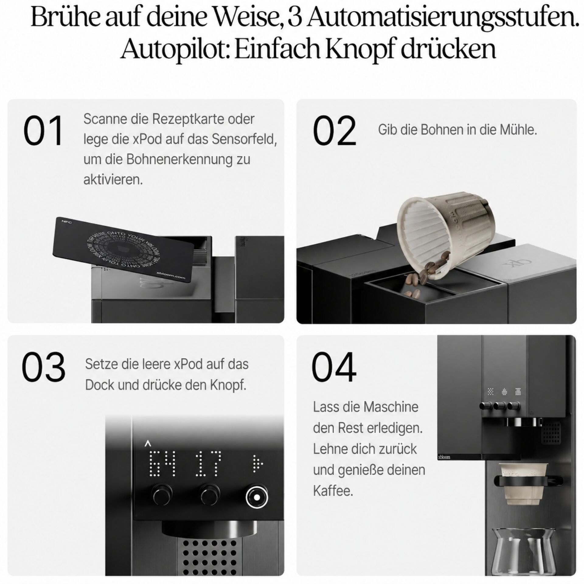 Kaffeemaschine, Kapselmaschine, Espressomaschine, Display, Bedienungknöpfe