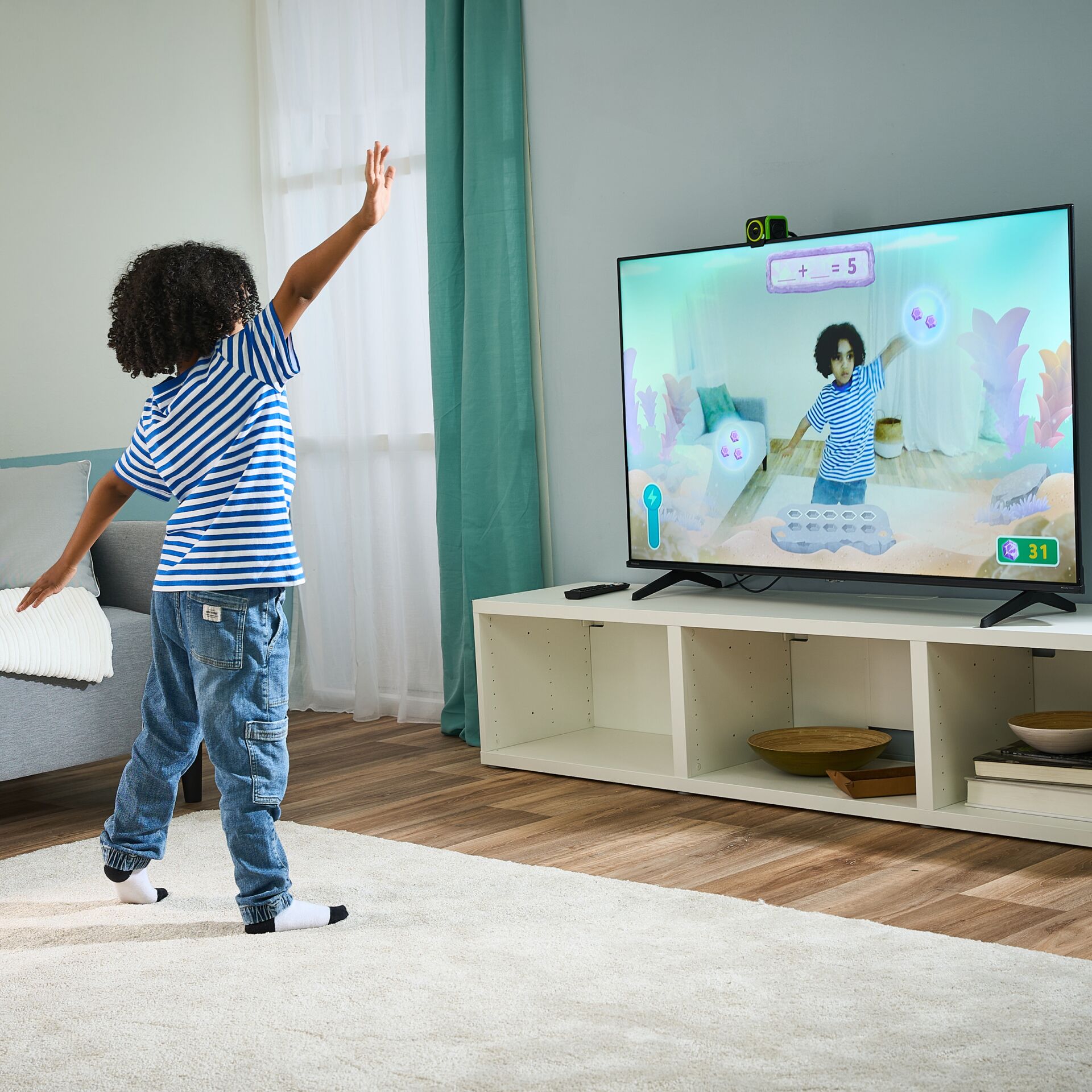 Kinder, TV-Spiel, Bewegungsspiel, Jemand spielt,    ]}{