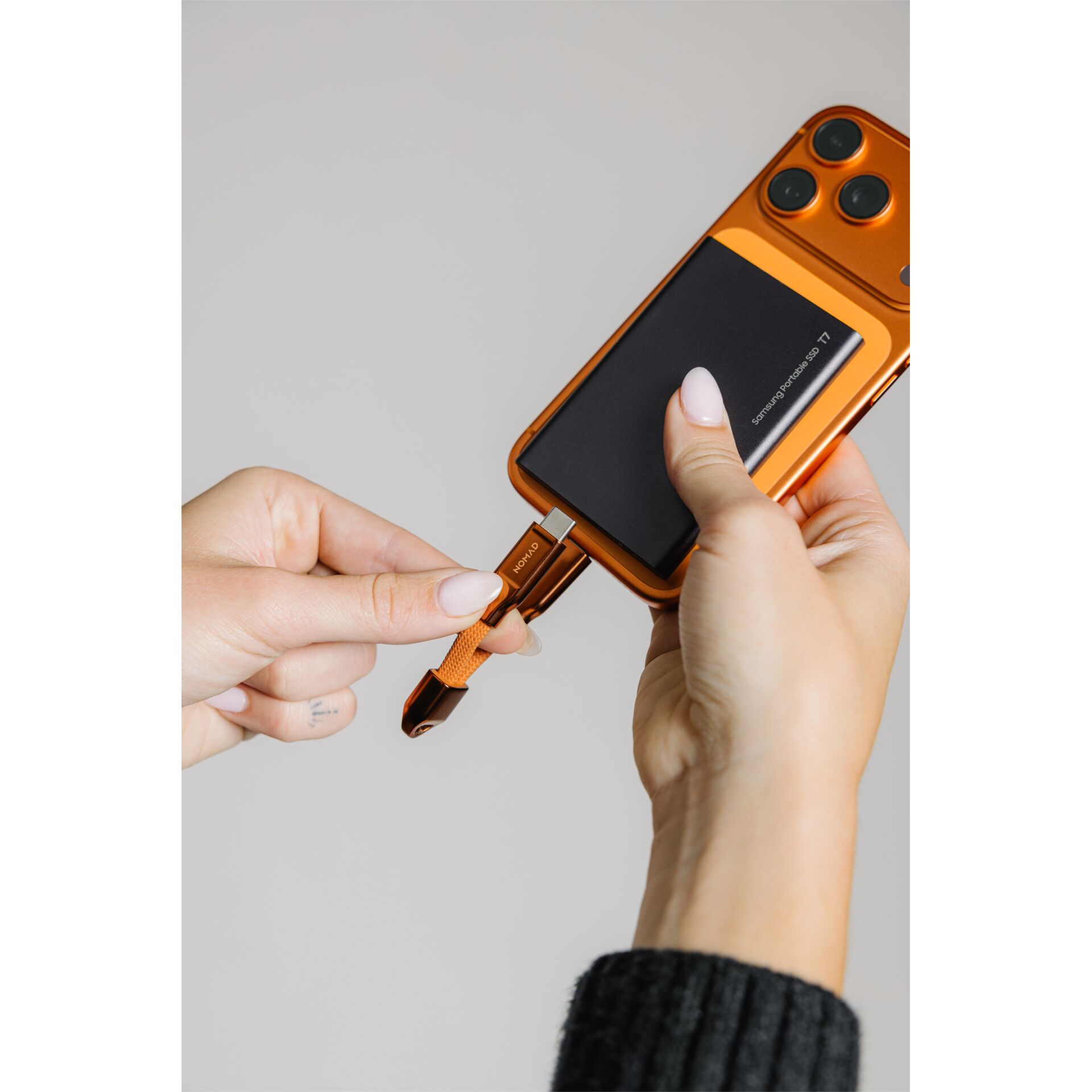 Smartphone, Orange, MagSafe Kabel, Tragbares Ladegerät, Ladeadapter