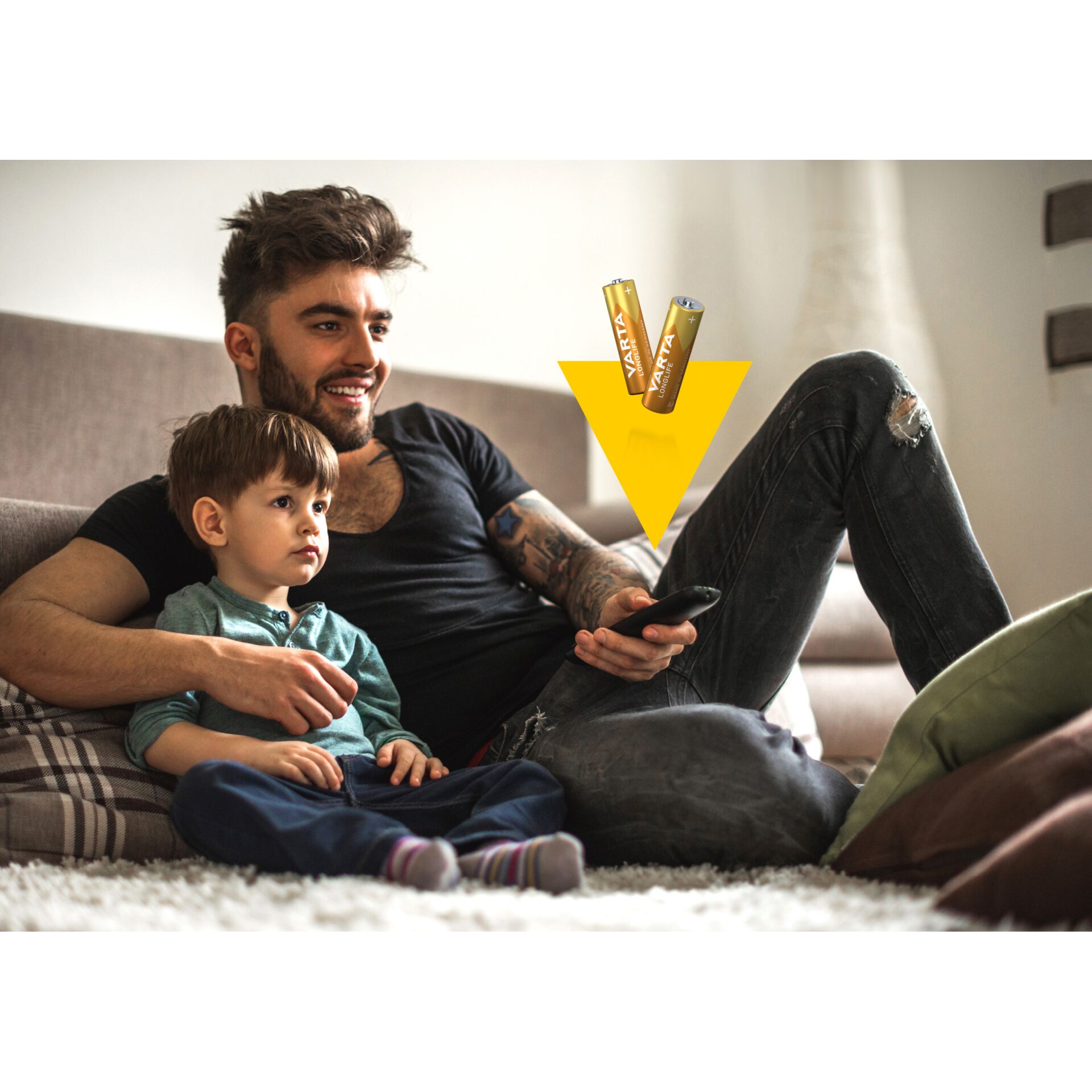 playful, dad und kind, Batterien, Fernbedienung, Indoor-Szene