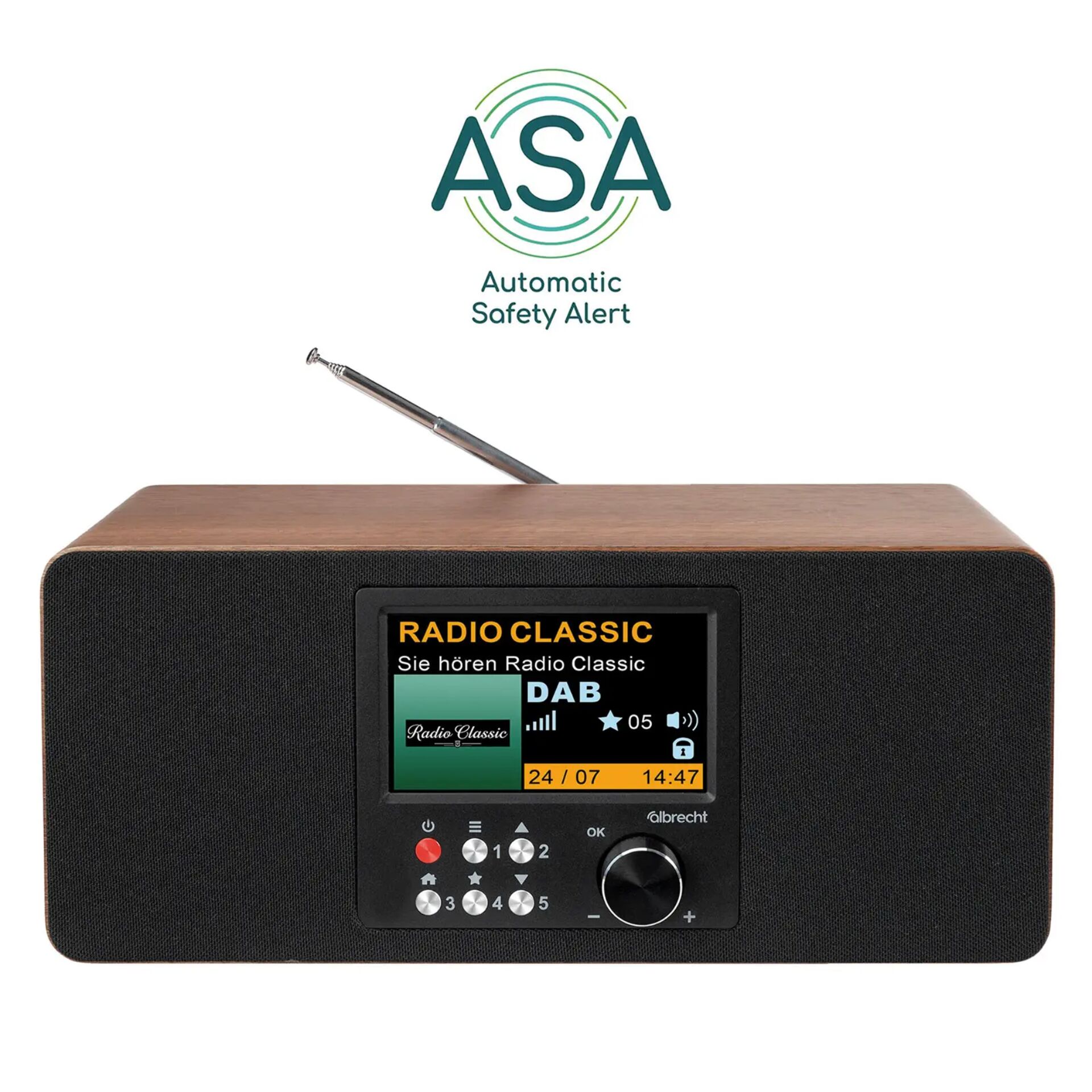 Radio, Tischgerät, Holz, DAB, Lautsprecher