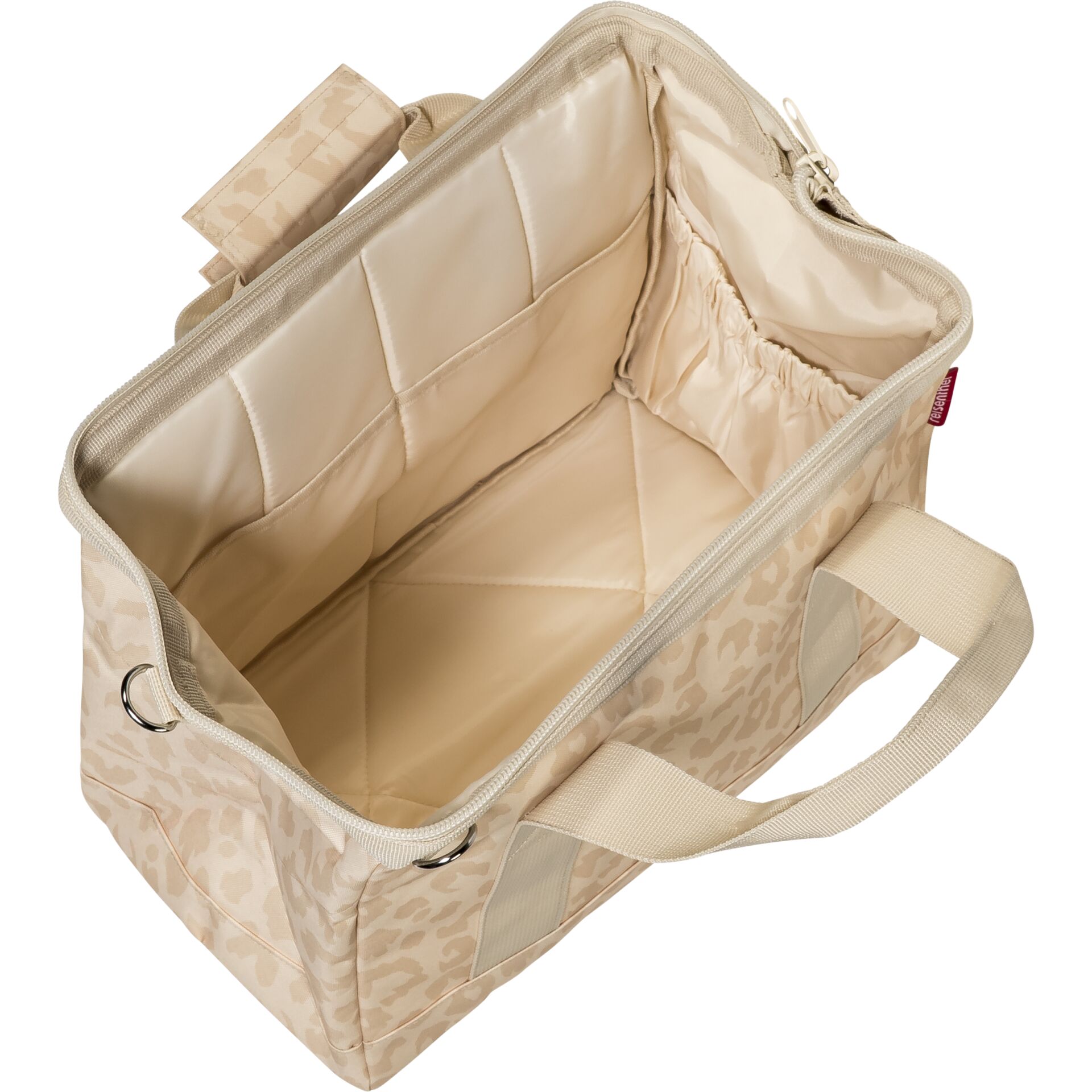 Tasche, Umhängetasche, Leichtgewicht, Beige, Leopardenmuster