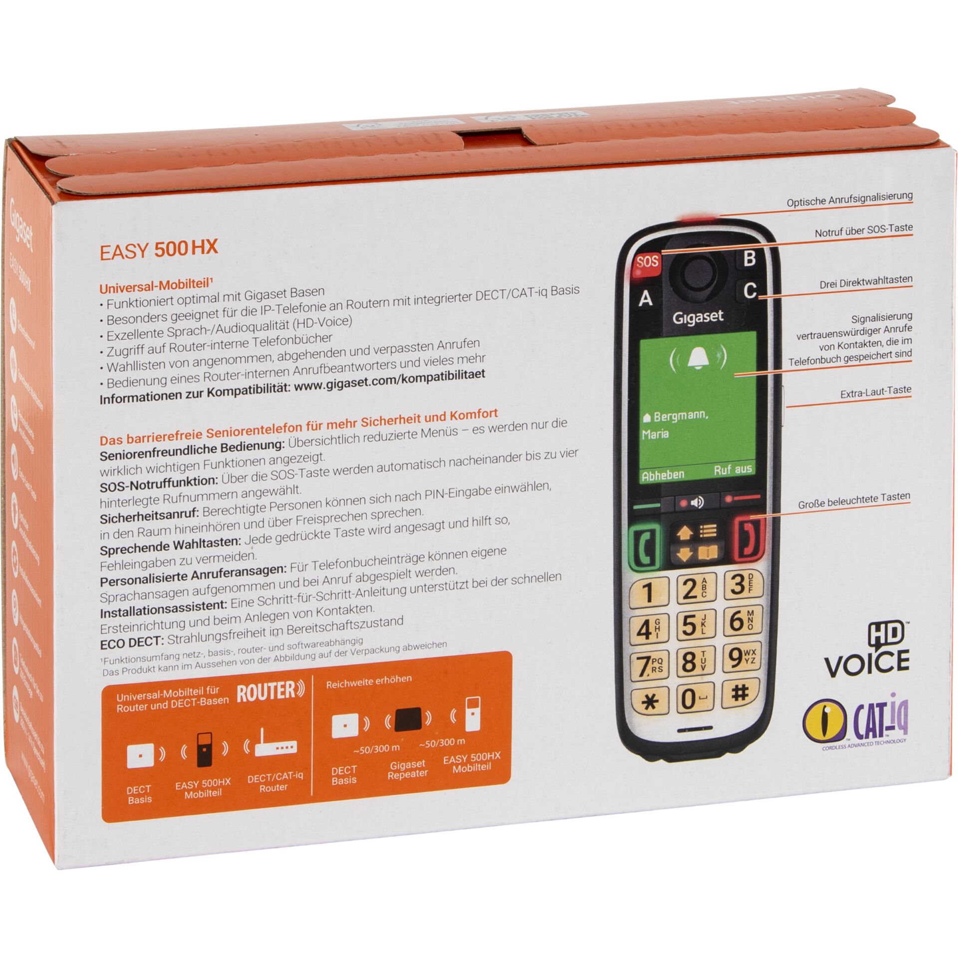 Telefon, Gigaset, Klassik-Mobilteil, DECT, Farbige Tasten