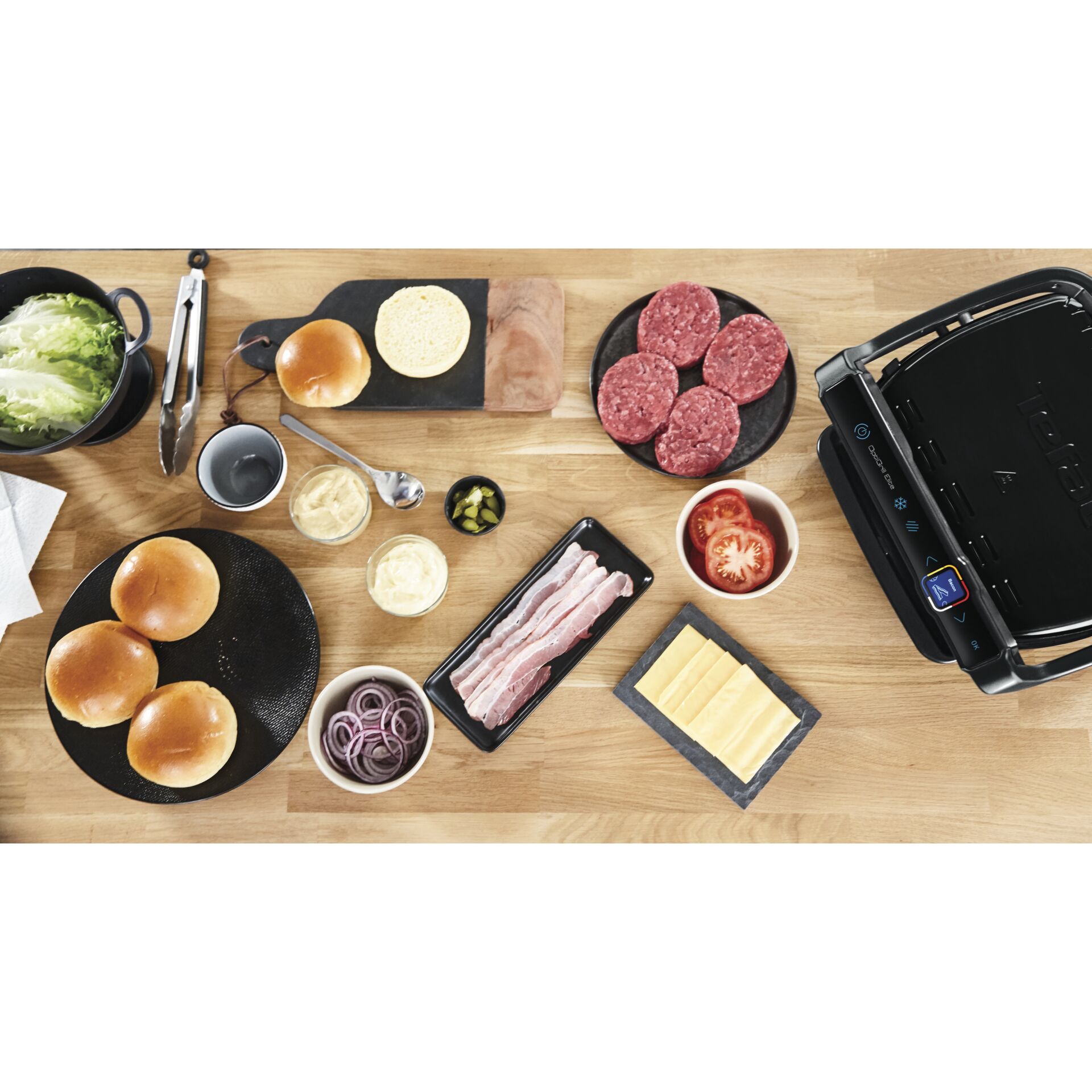 grillen, zubehör, fleischscheiben, käsescheiben, brotrollen