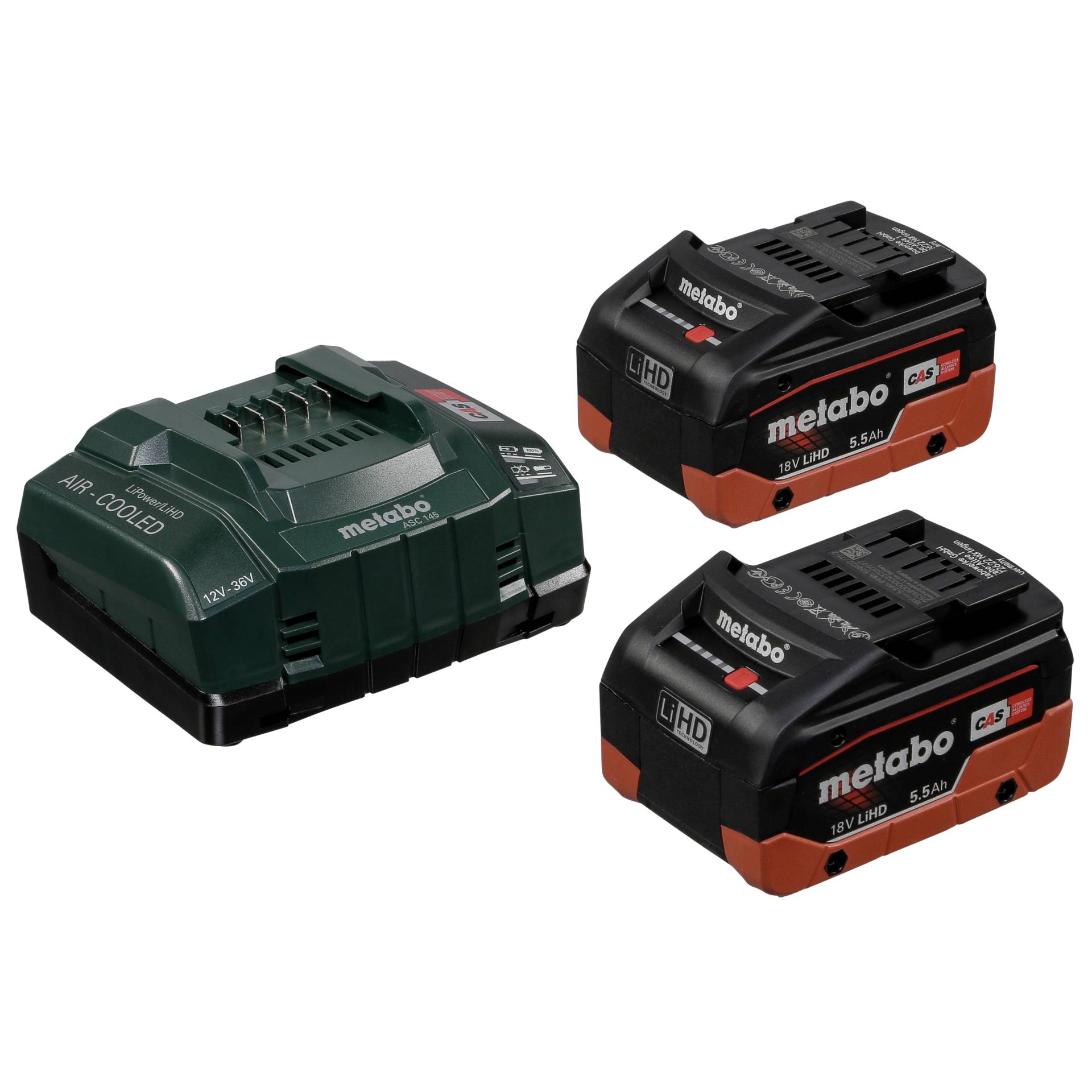 Metabo Basis-Set 2x 18V 5,5 Ah  LiHD