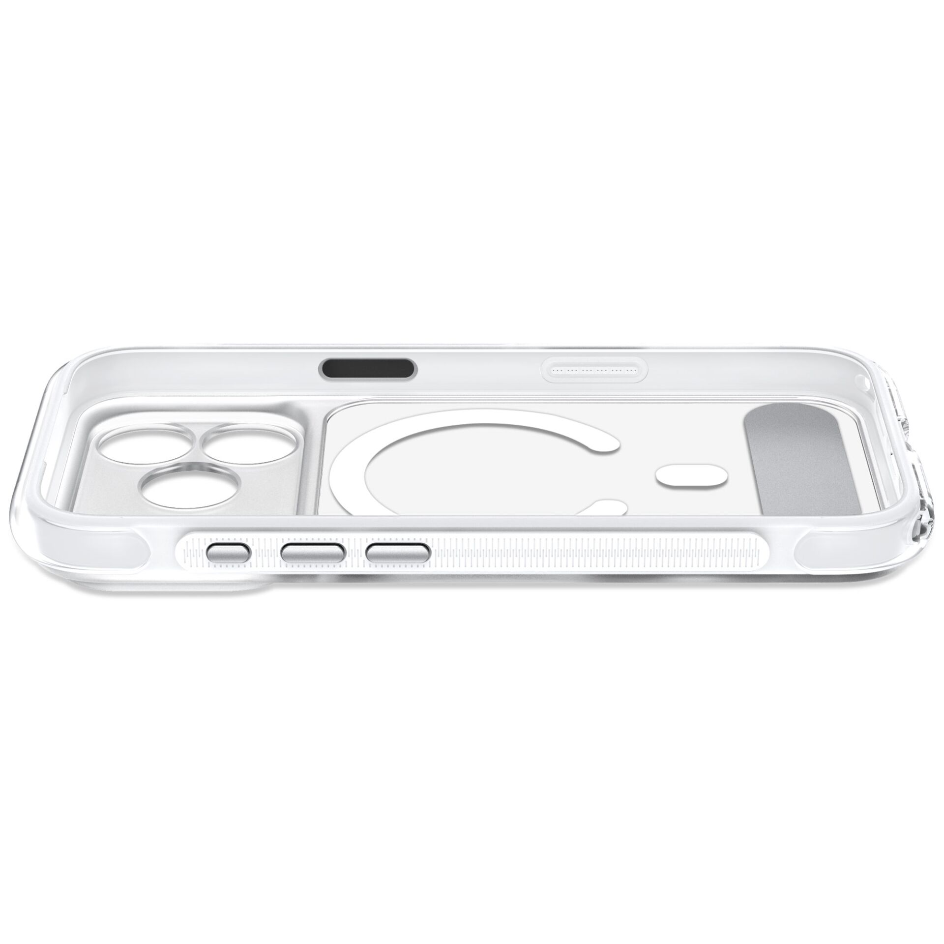 Hülle, transparent, iPhone, silbern, Backplate