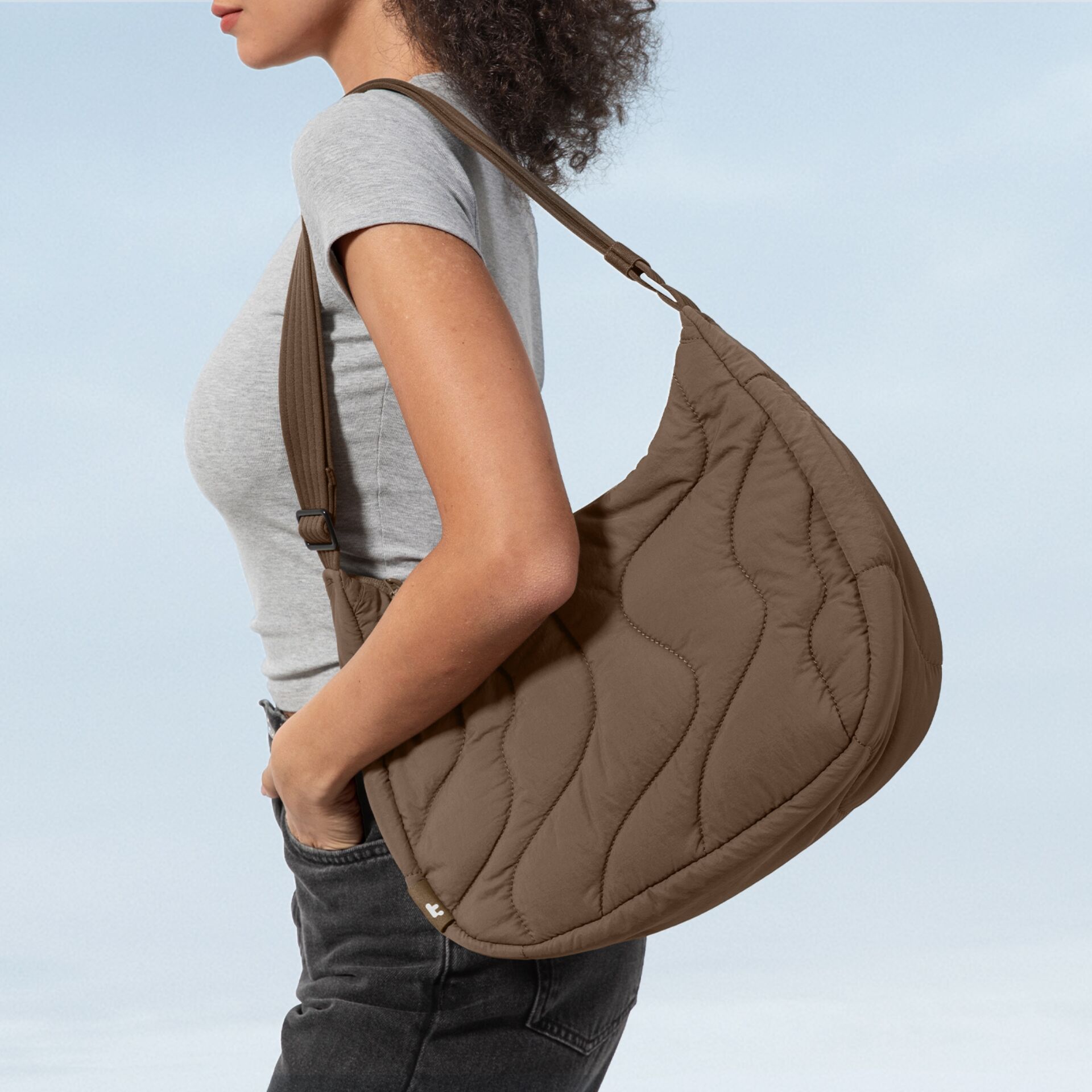 tasche, quilted tasche, braune tasche, schultertasche, riemen tasche
