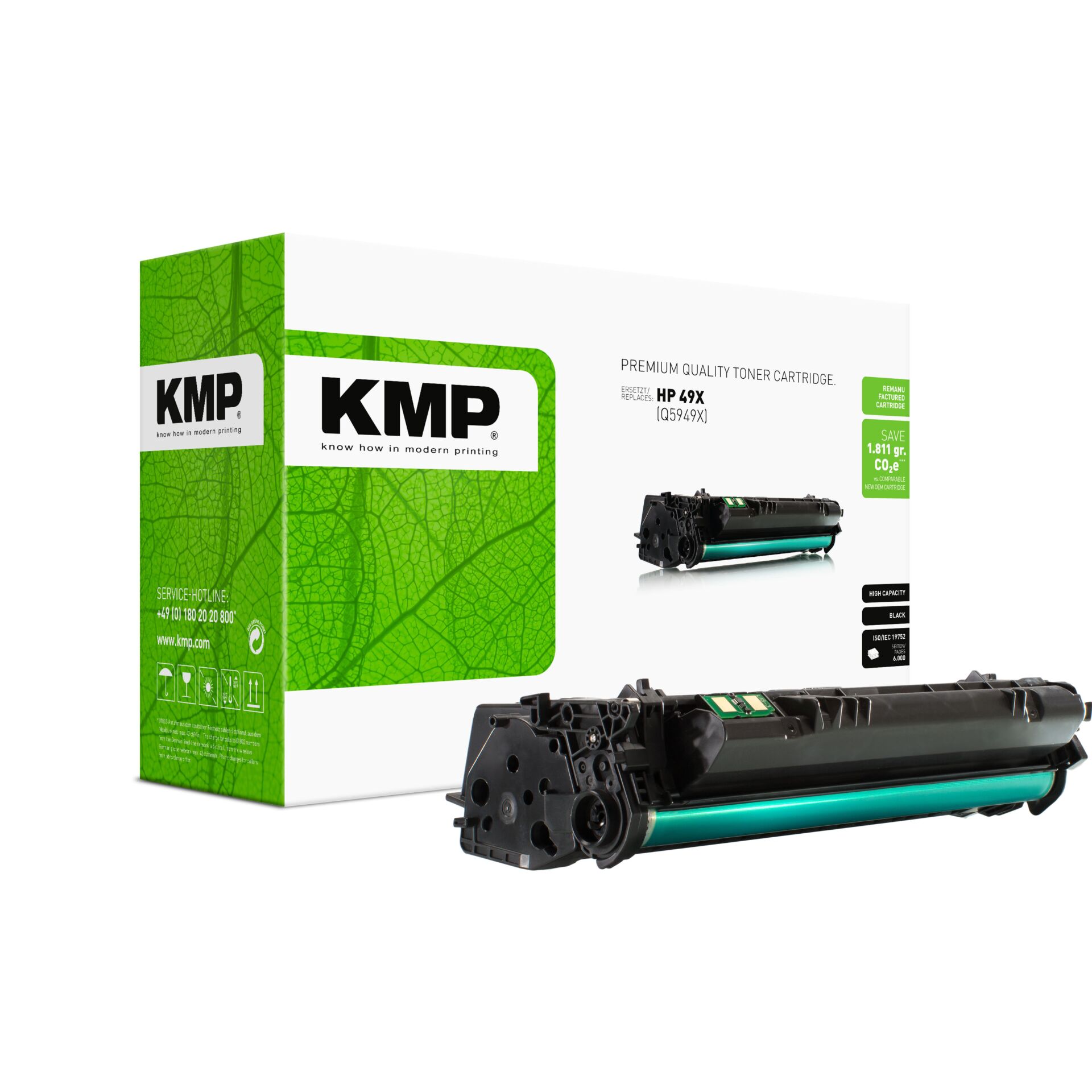 Werbung, Maschine, Toner, Tonerpatrone, HP 49X, KMP, Schwarz-Grün