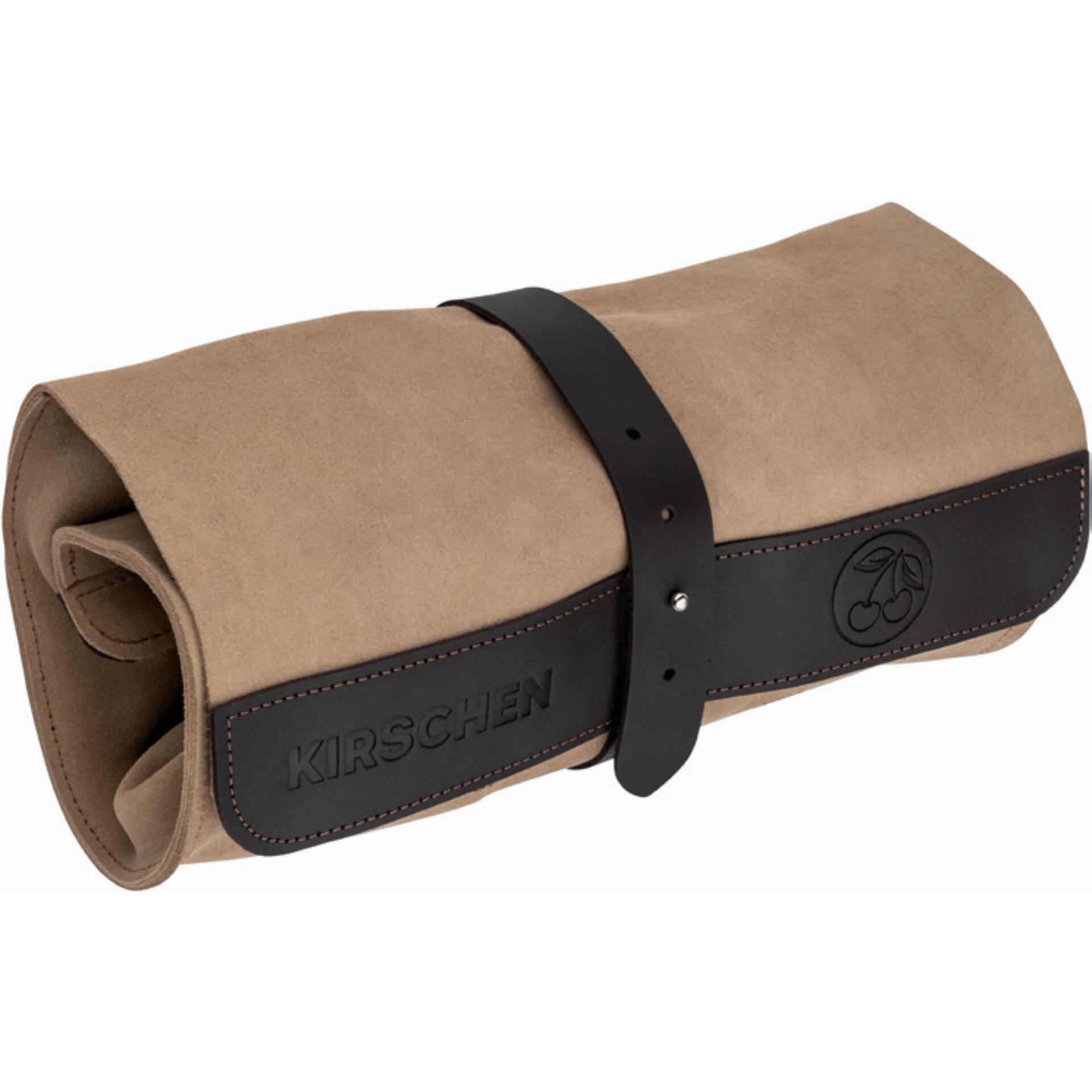 Kirschen Leder-Rolltasche, leer  12 Fächer