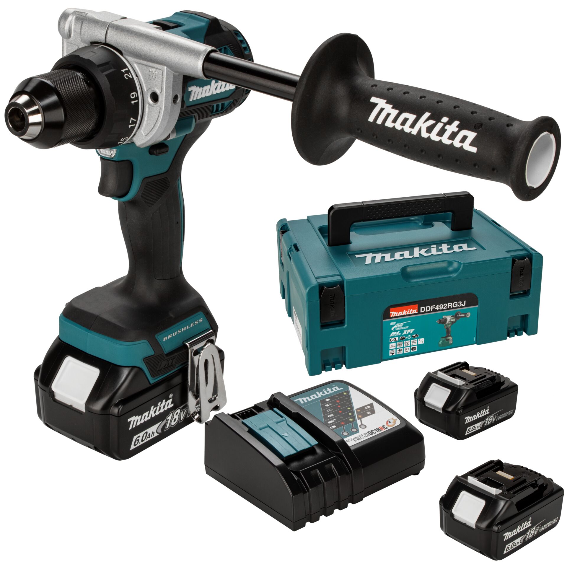 Makita DDF492RG3J  Akku-Bohrschrauber