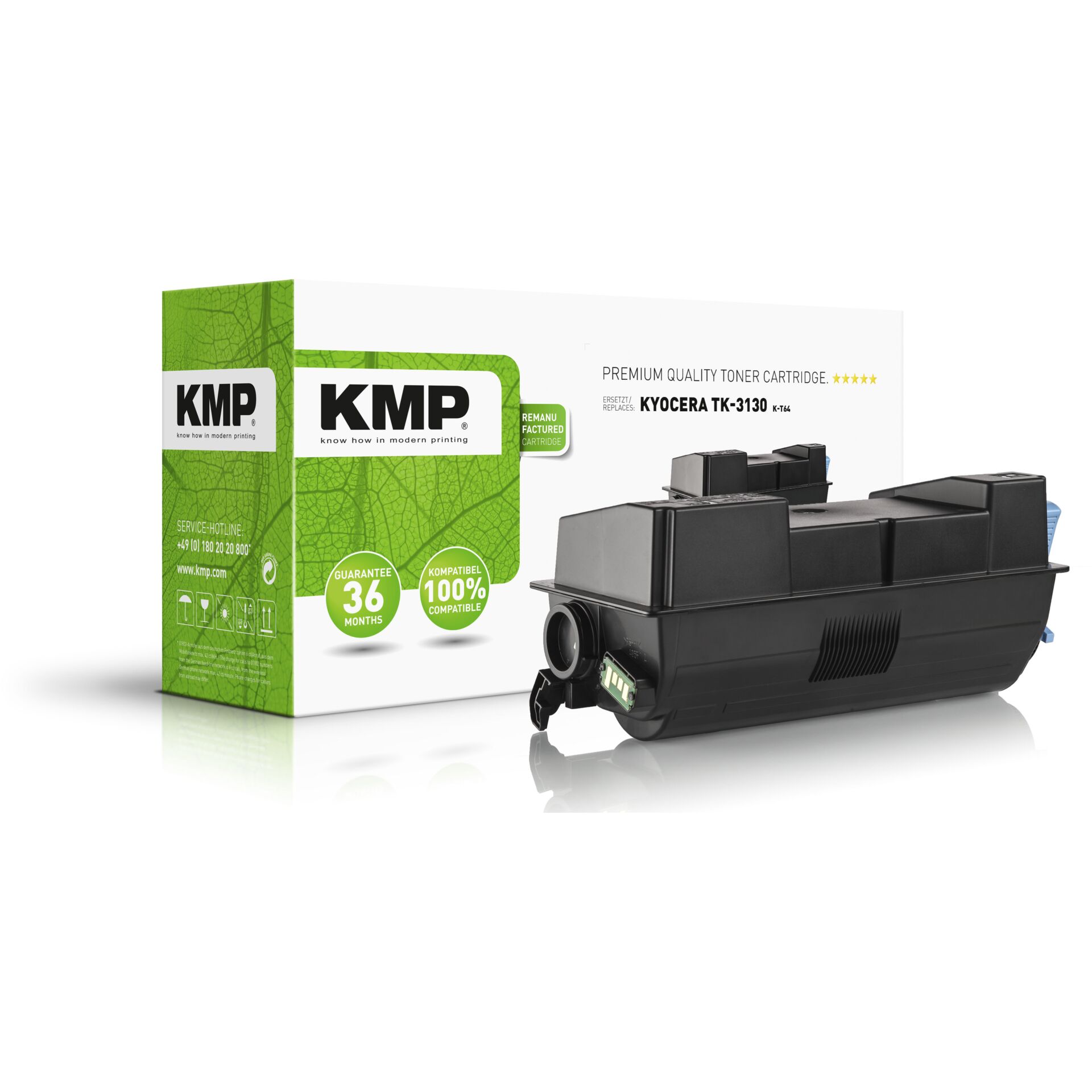 KMP K-T64 Toner schwarz  kompatibel mit Kyocera TK-3130