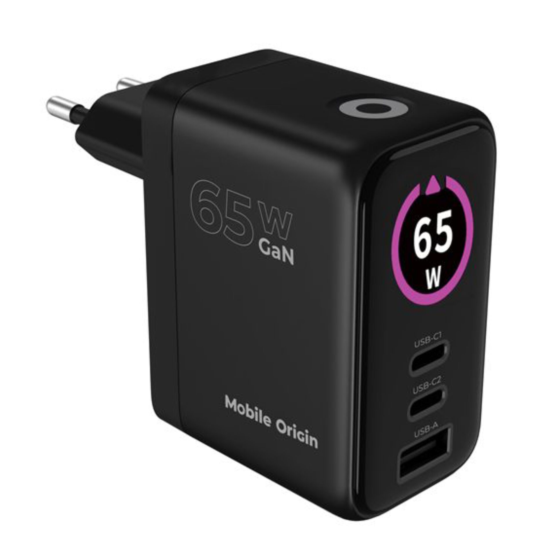 65W, GaN, USB-C, USB-A, Ladegerät