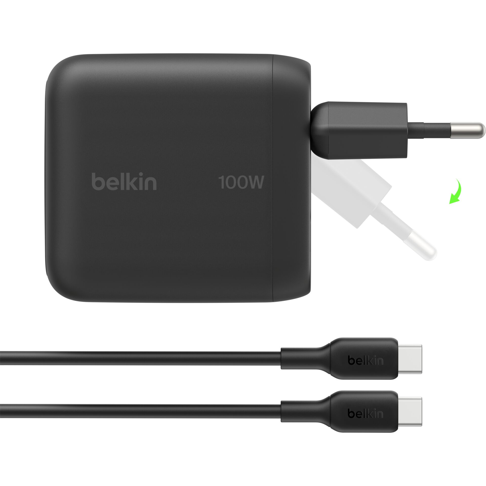 100W, USB-C, Adapter, Wandladegerät, Kabelanschluss