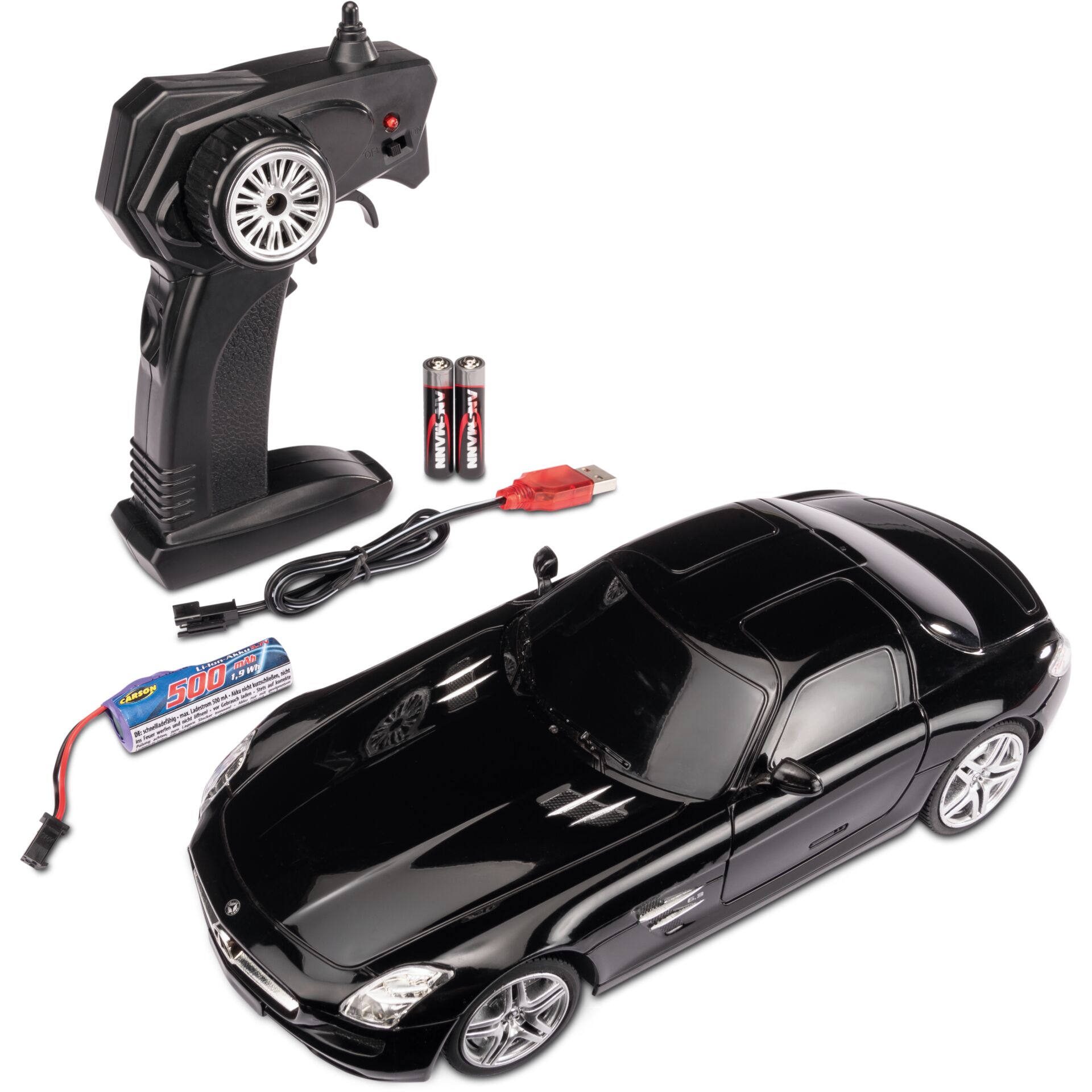 Carson 1:24 M.-Benz SLS AMG 2,4G  100% RTR schwarz