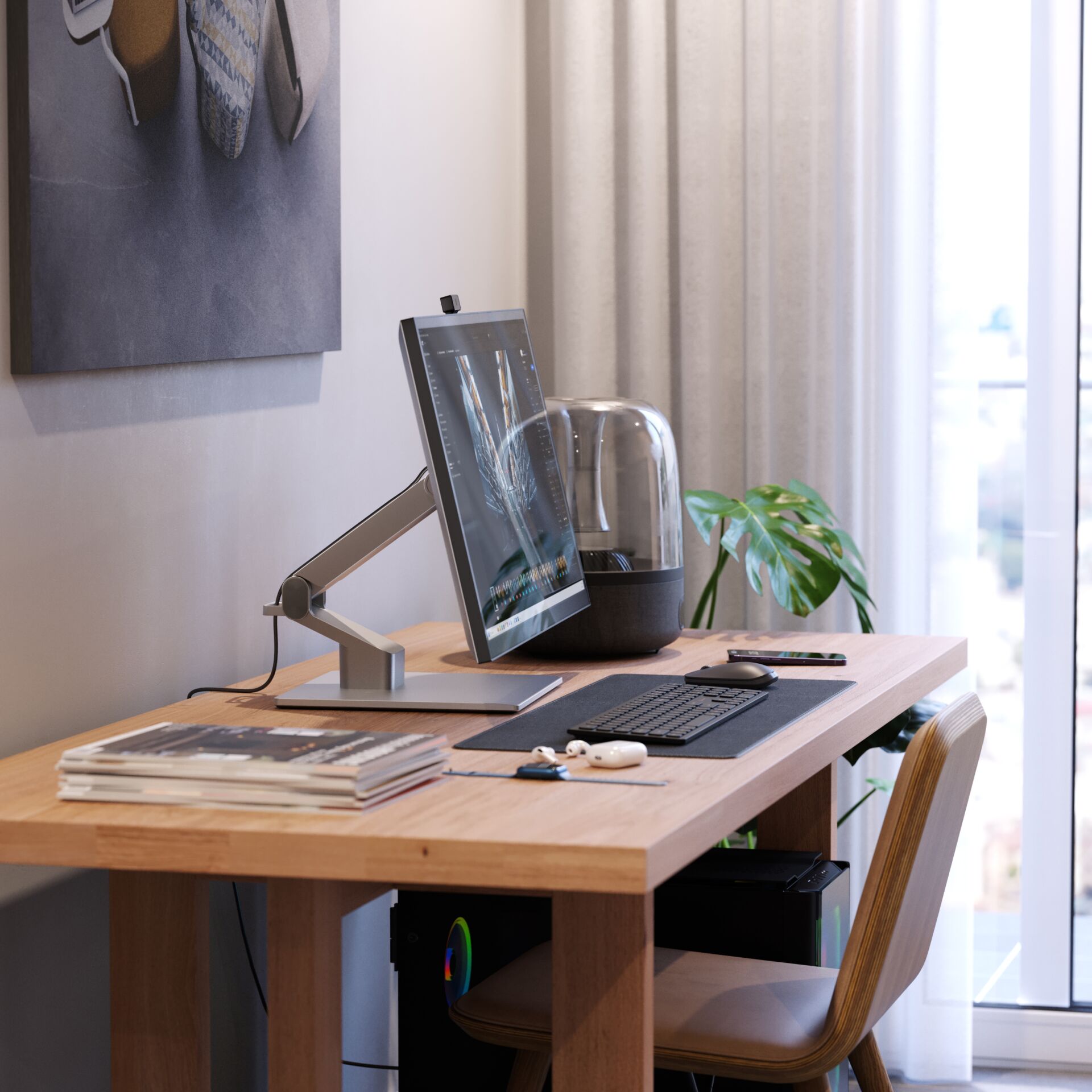 Moebel, Tabelle, Schreibtisch, Tischplatte, Computer-Tastatur