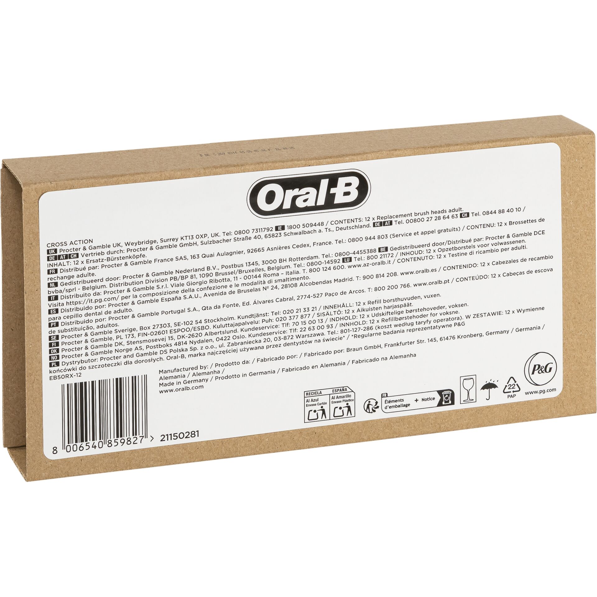 Oral-B Aufsteckbürsten       FFU  Pro CrossAction             12er