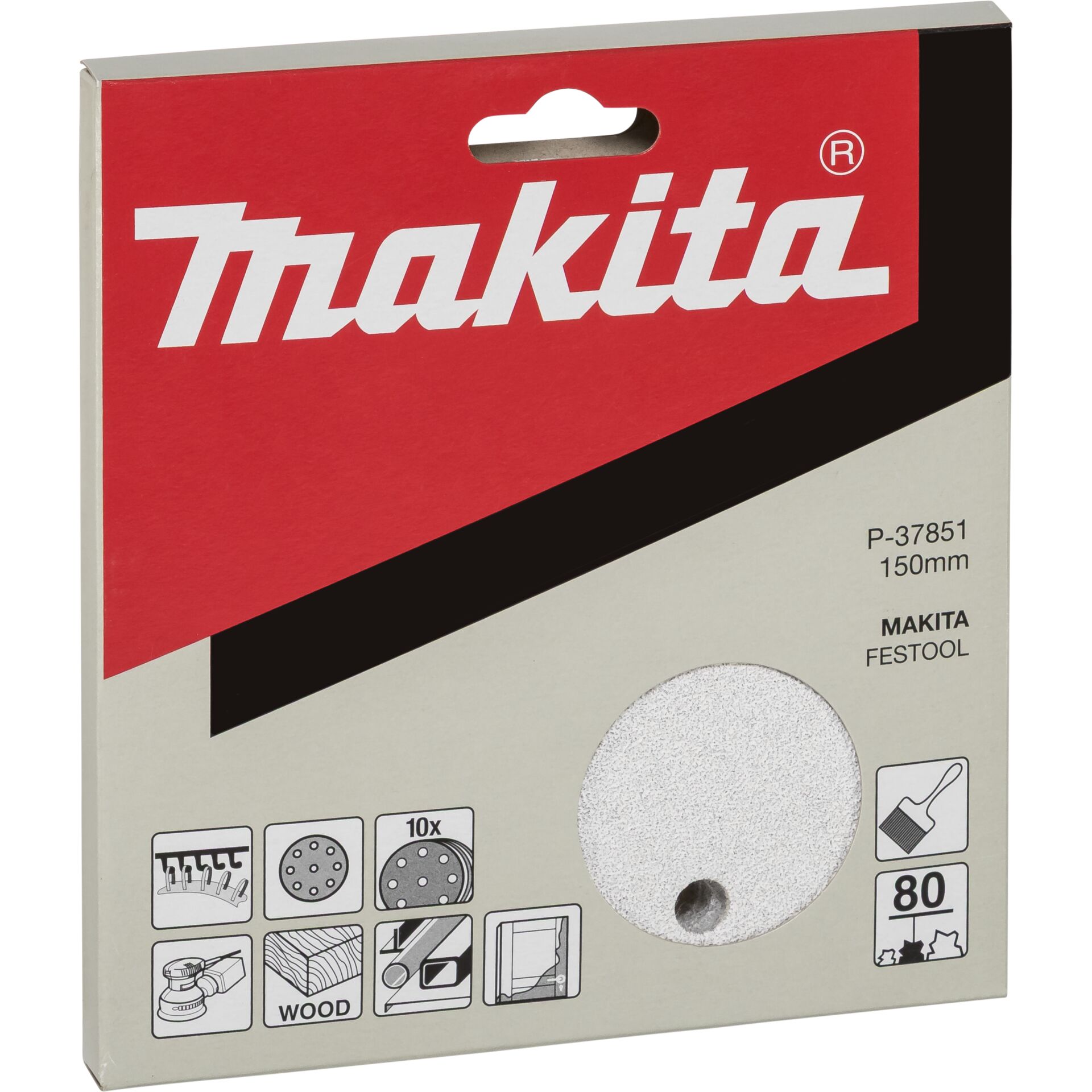 Makita Schleifpap. Kl.150mm K80  10St.