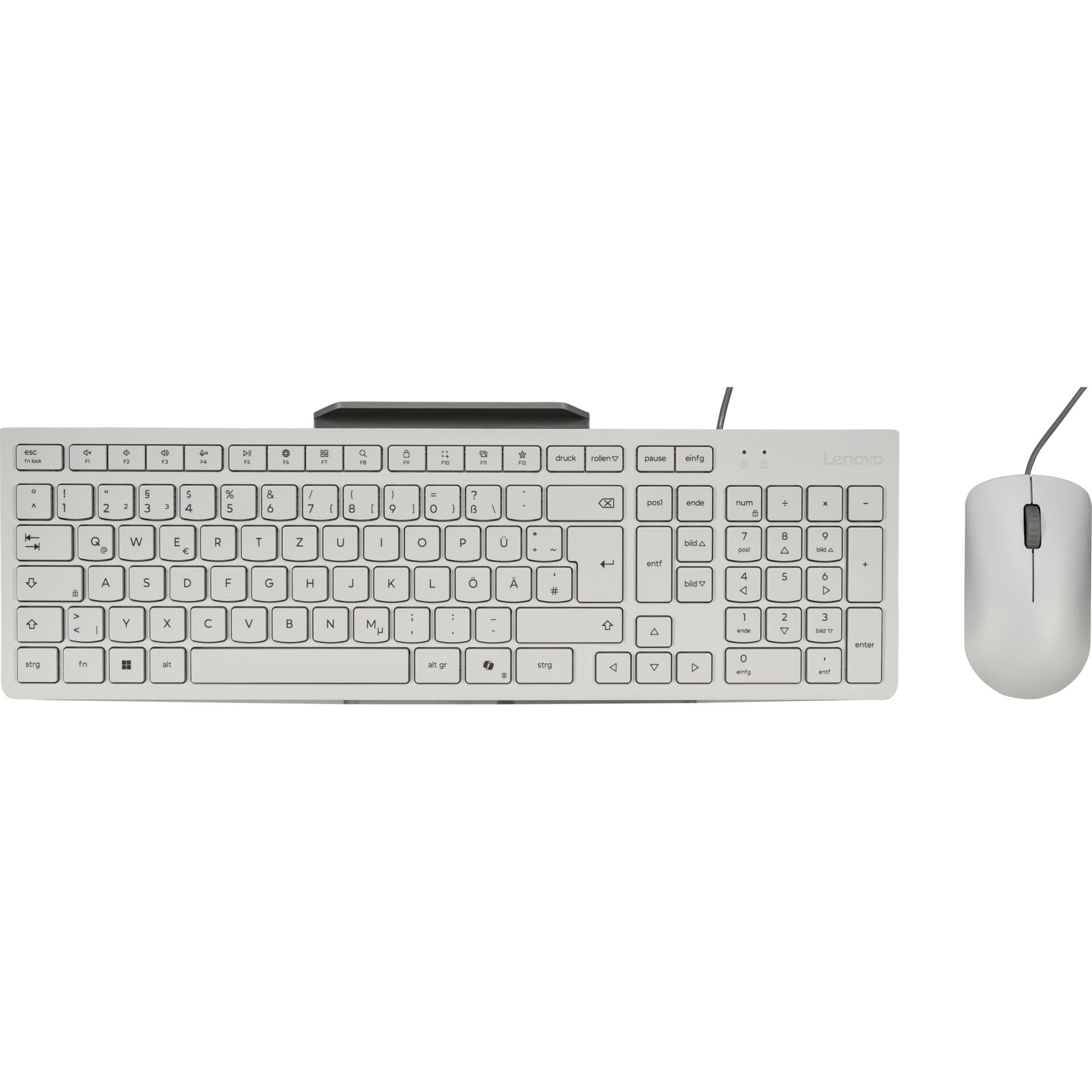 Tastatur, USB-Tastatur, QWERTZ, Kabellose Maus, Lenovo-Set