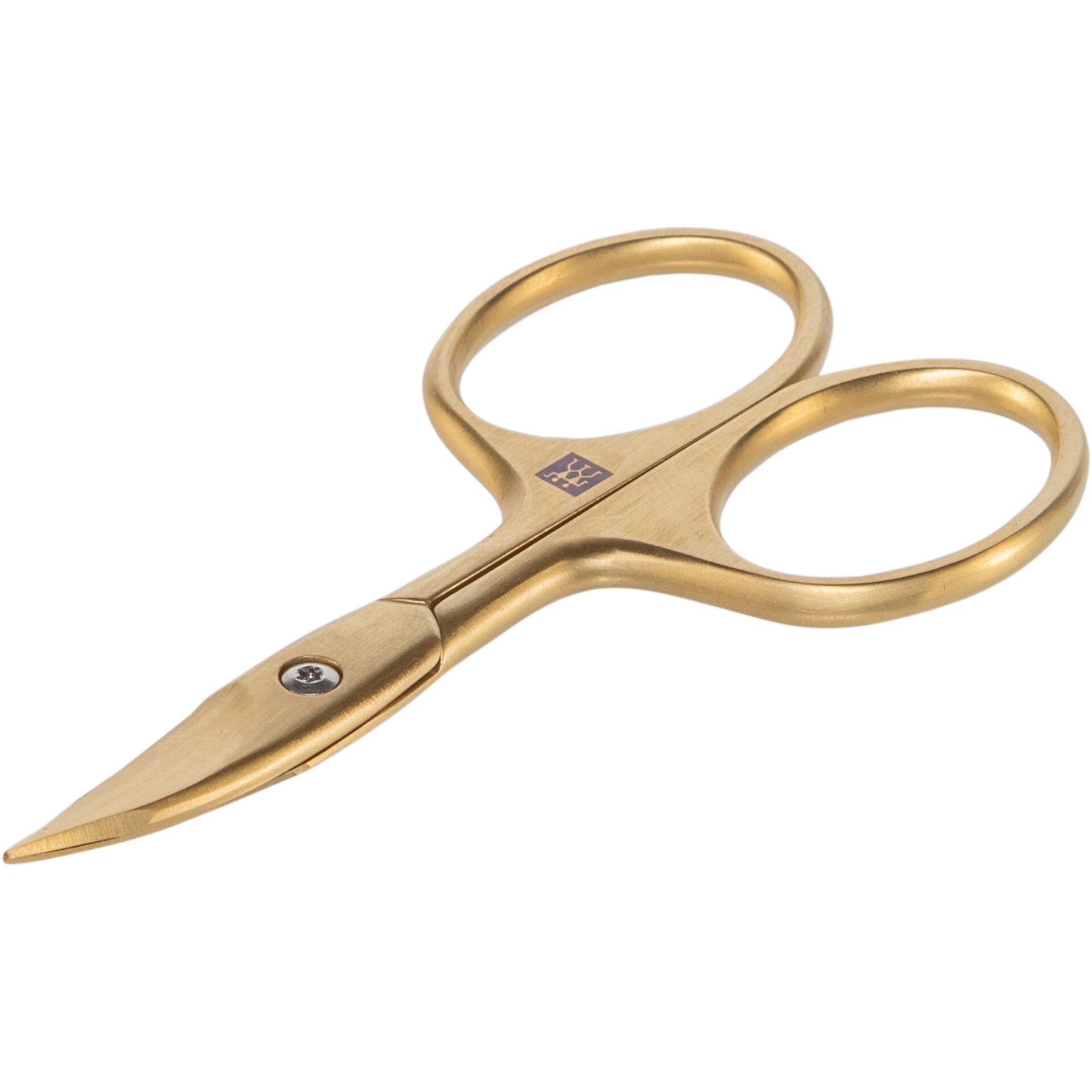 Nagelschere, gebogene Klingen, goldfarben, Metall
