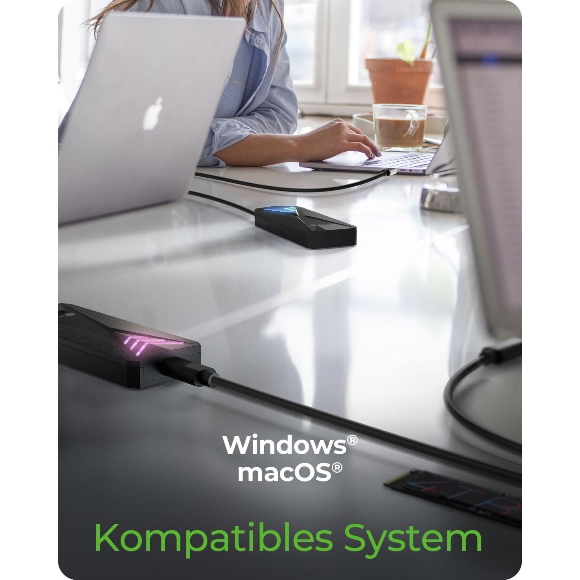 USB-C, Docking Station, Laptop, MacBook, Windows macOS Kompatibilität