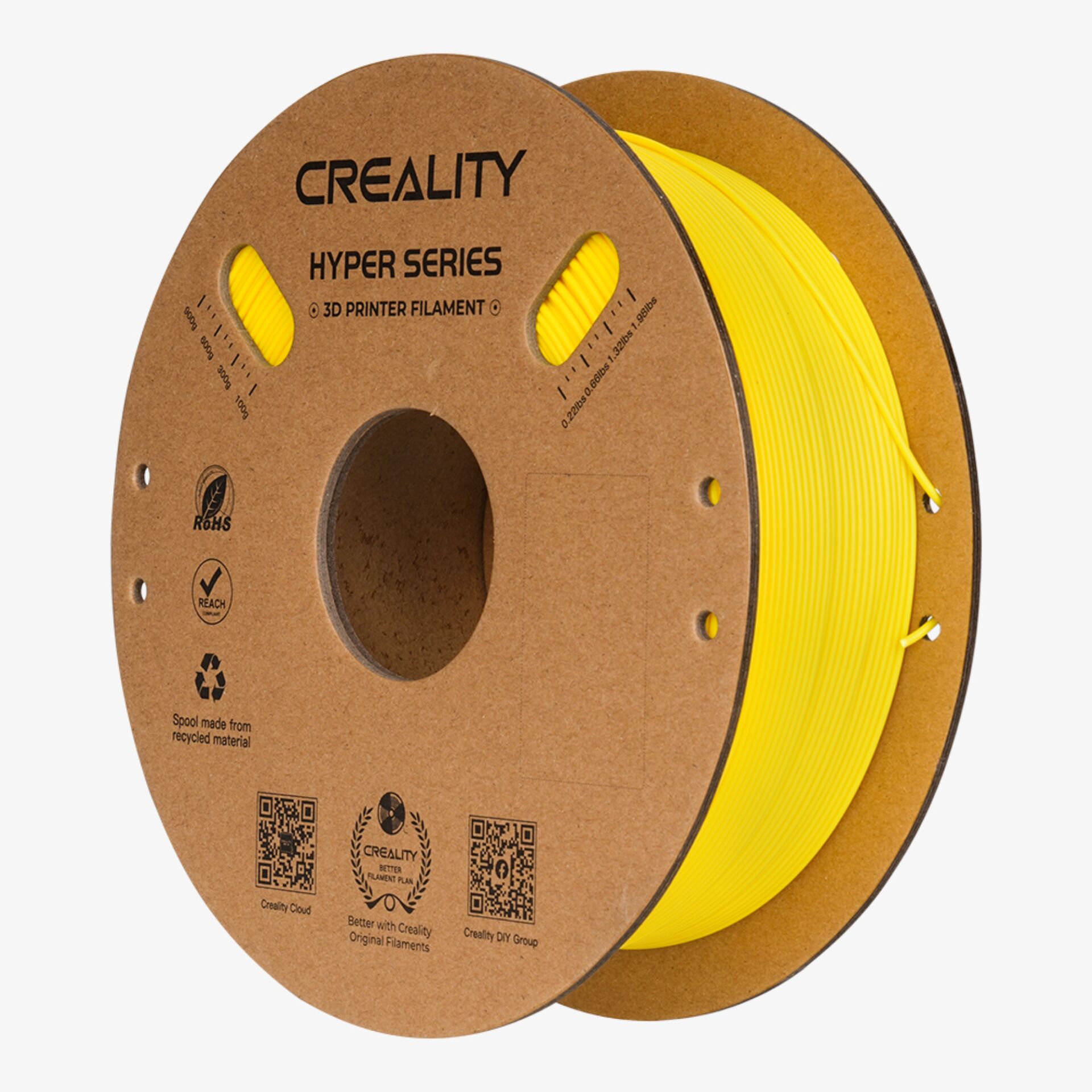 3D printing, Filament, PLA, Yellow, Spool