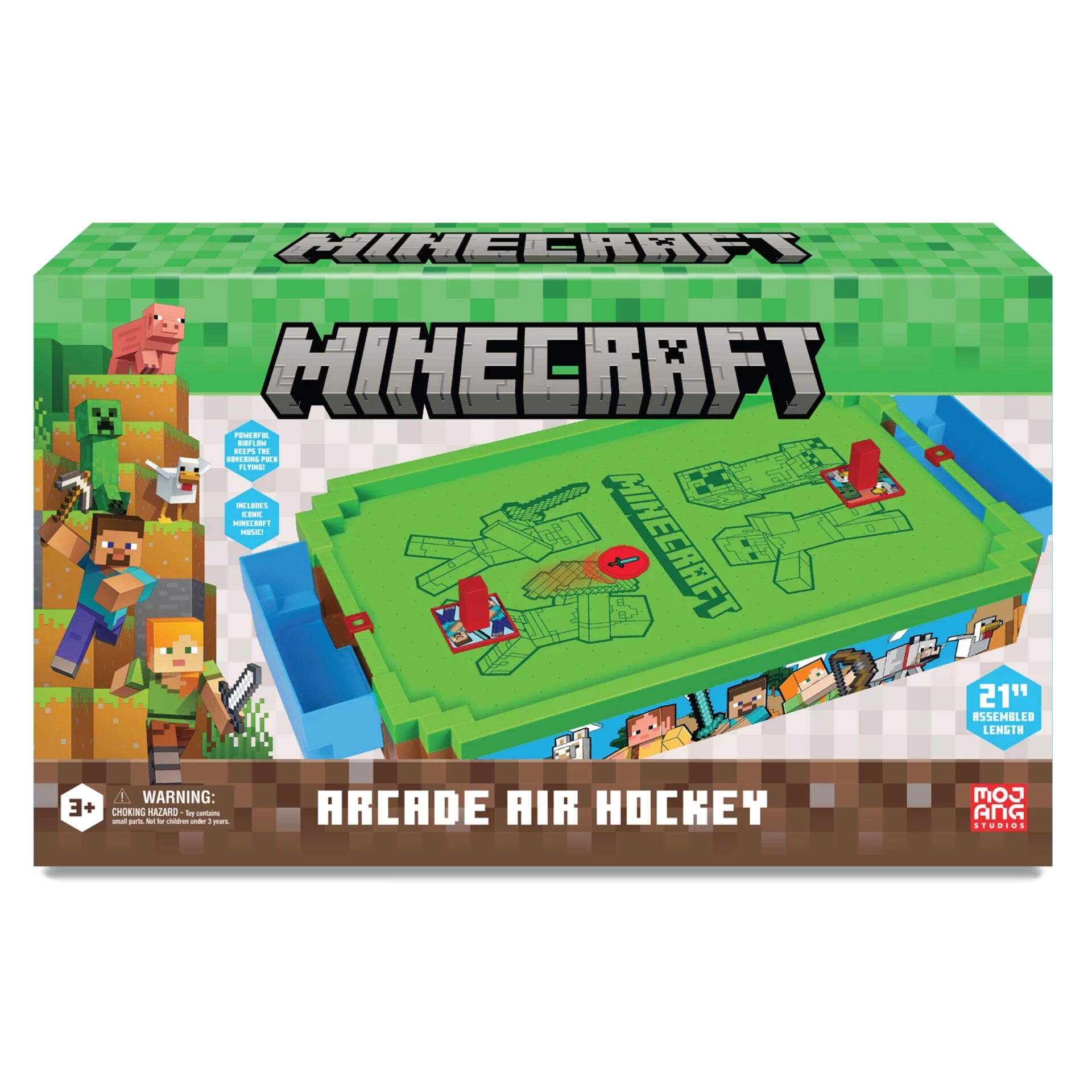 Minecraft, Arcade, Air Hockey, Green box, Tabletop game