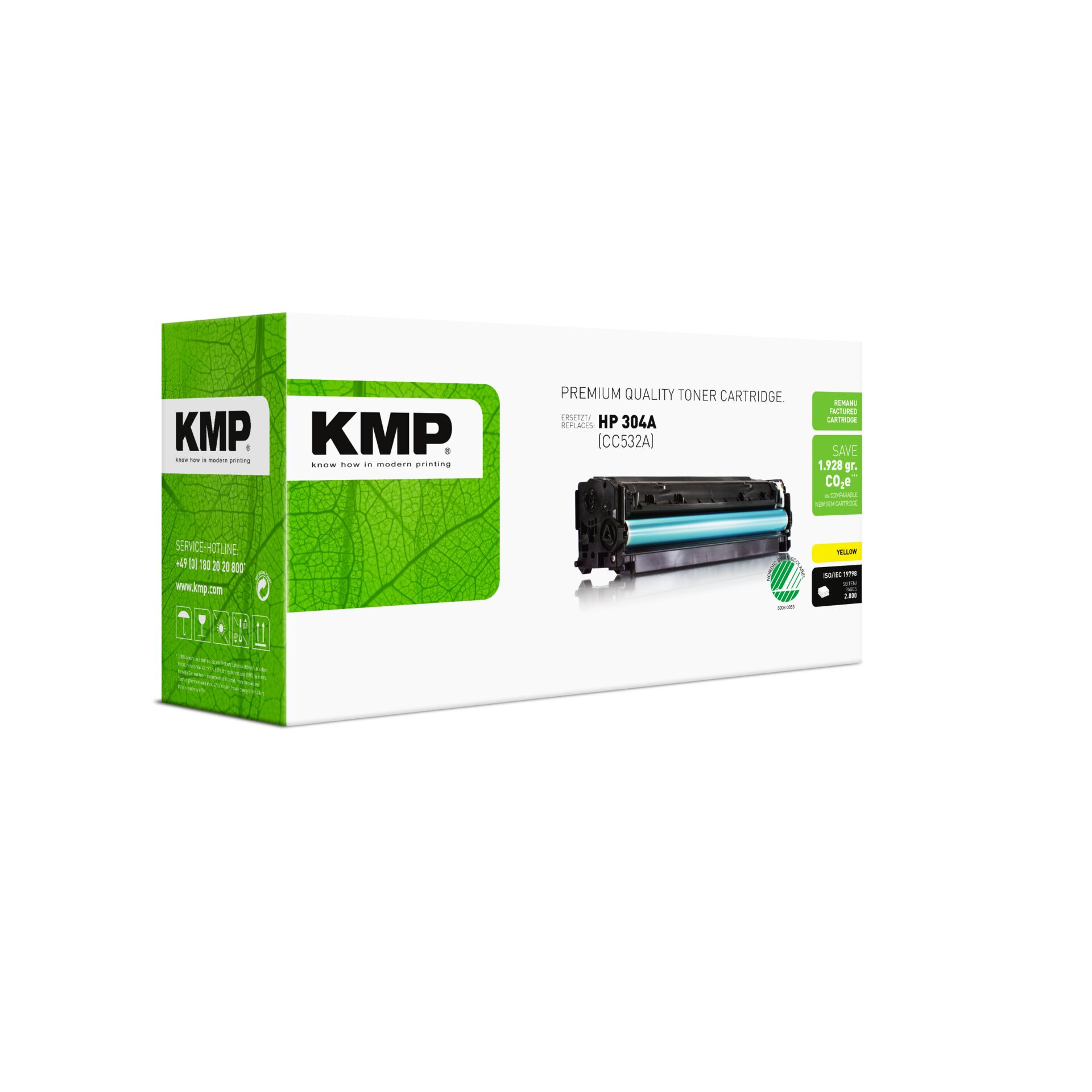 Computerausrüstung, Elektronik, Hardware, Adapter, Tonerpatrone, HP 304A, KMP, grüner Karton, Druckerzubehör