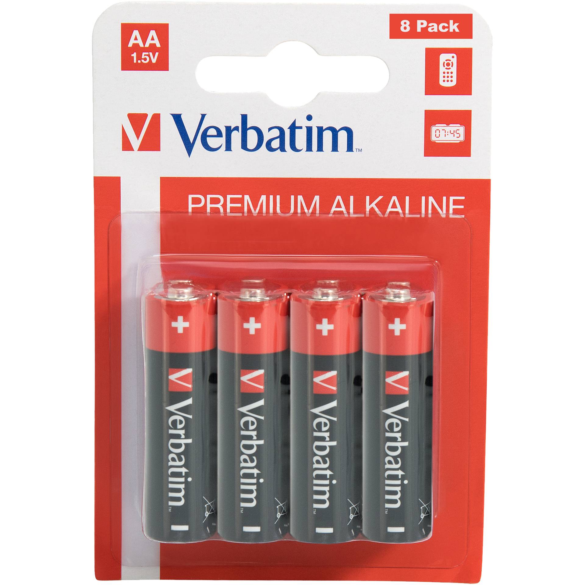 1x8 Verbatim Alkaline Batterie  Mignon AA LR6              49503