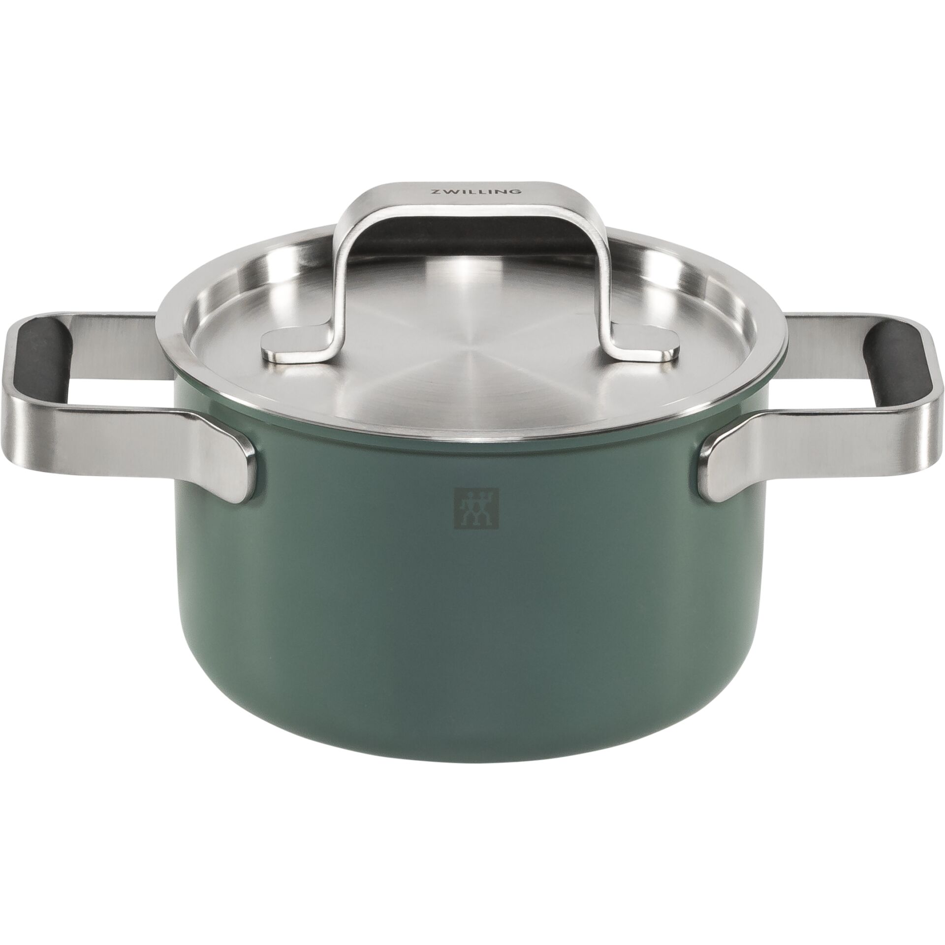 Kochtopf, Topf, Aluminiumgriff, Emaileierter Topf, Grüner Topf