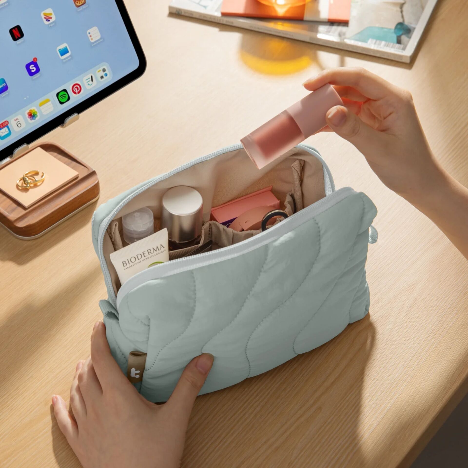 Kosmetiktasche, Make-up Tasche, Reiseetui, Portemonnaie, Kosmetikorganizer