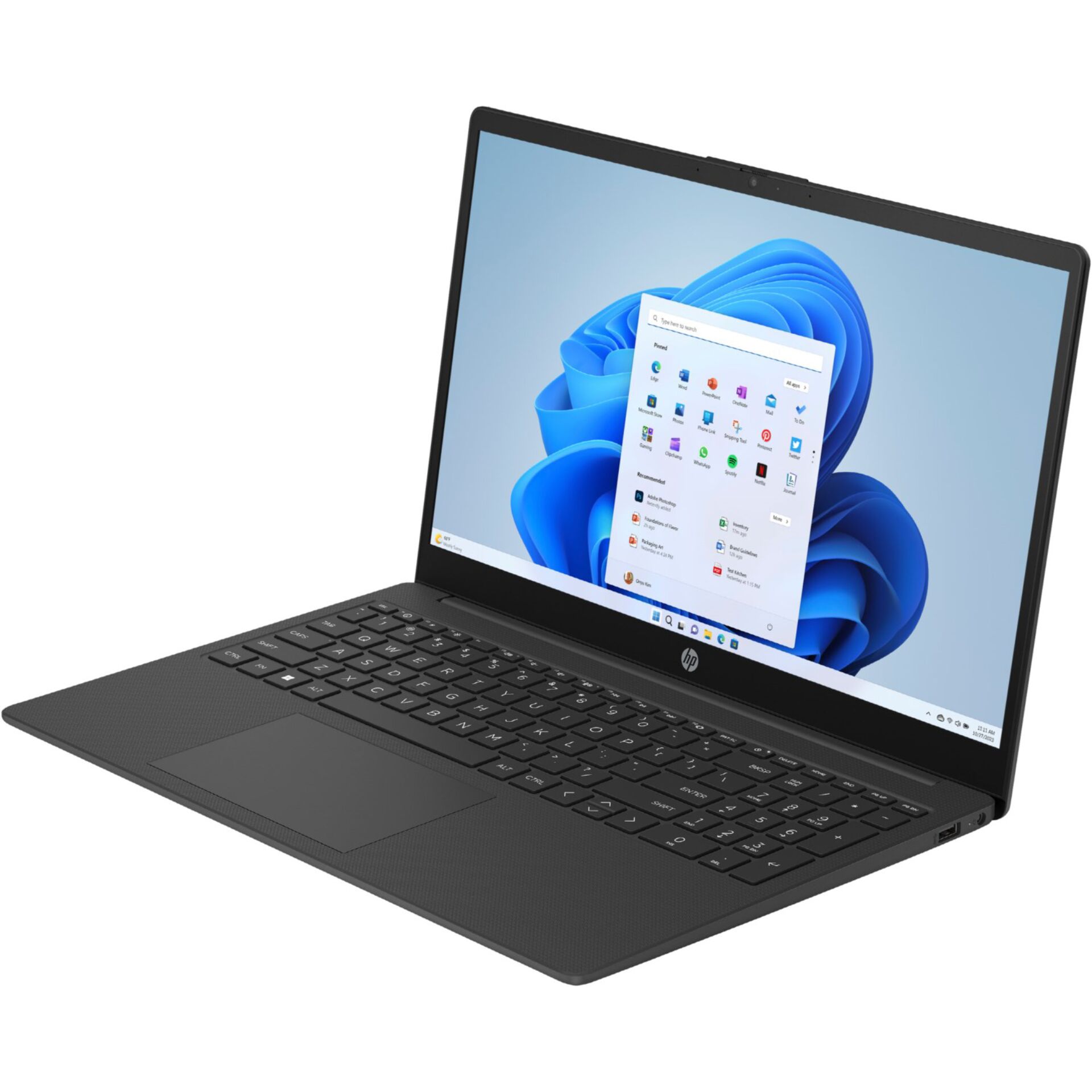 Laptop, HP, schwarz, Windows 11, Touchpad