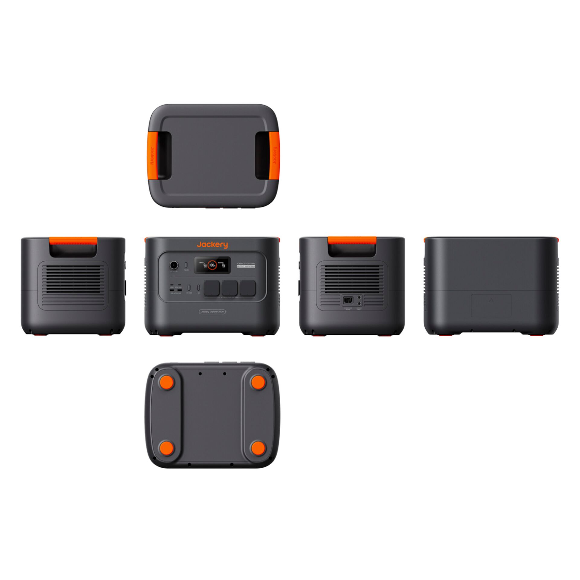 tragbarer stromspeicher, notstromaggregat, akku powerbank,  portable energiequelle, orange akzente