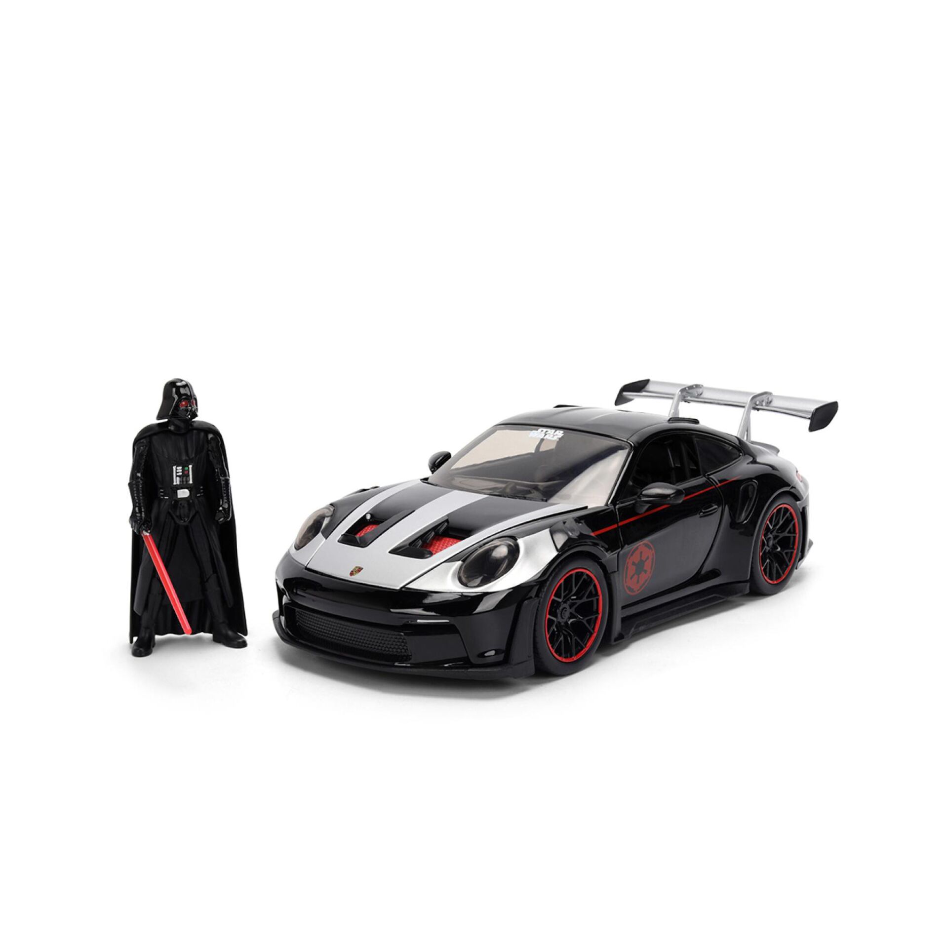 Spielzeugauto, Porsche, Rennwagen, Wingspoiler, Darth Vader Figur