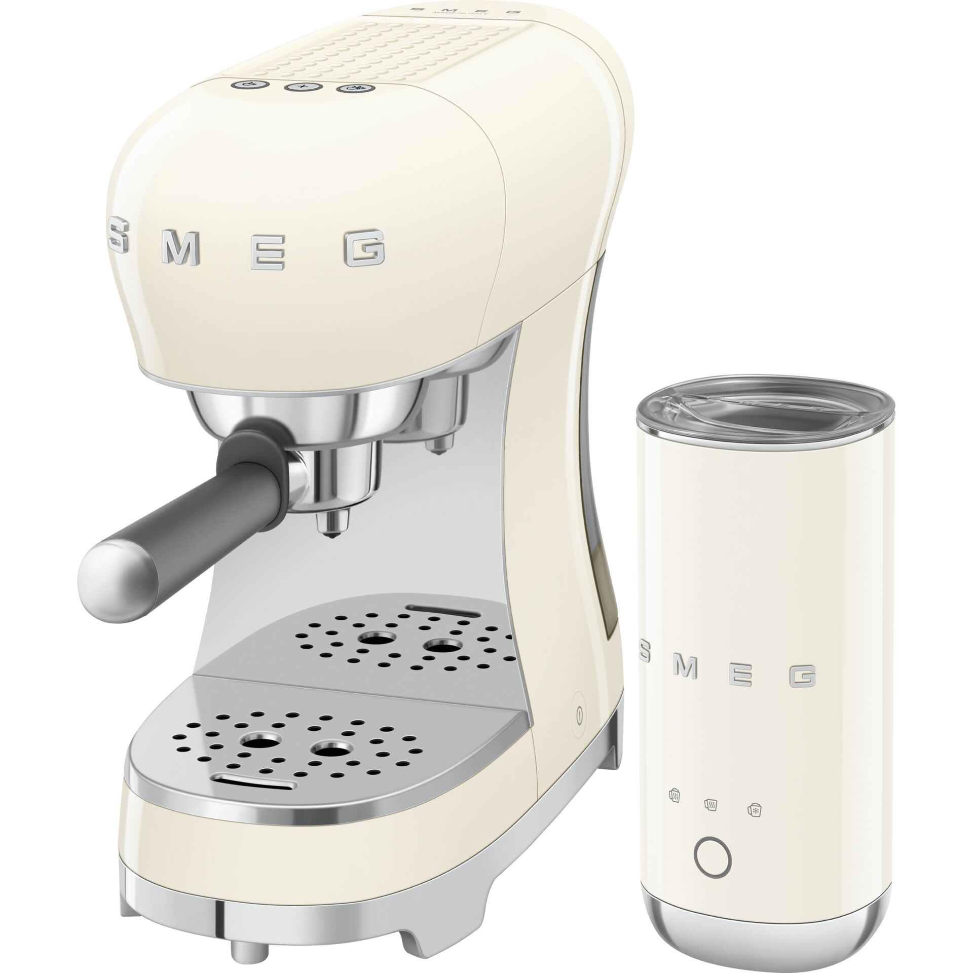 Espresso coffee machine, Kaffeemaschine, Milchschaum?, Portafilter, Kaffeeauslauf
