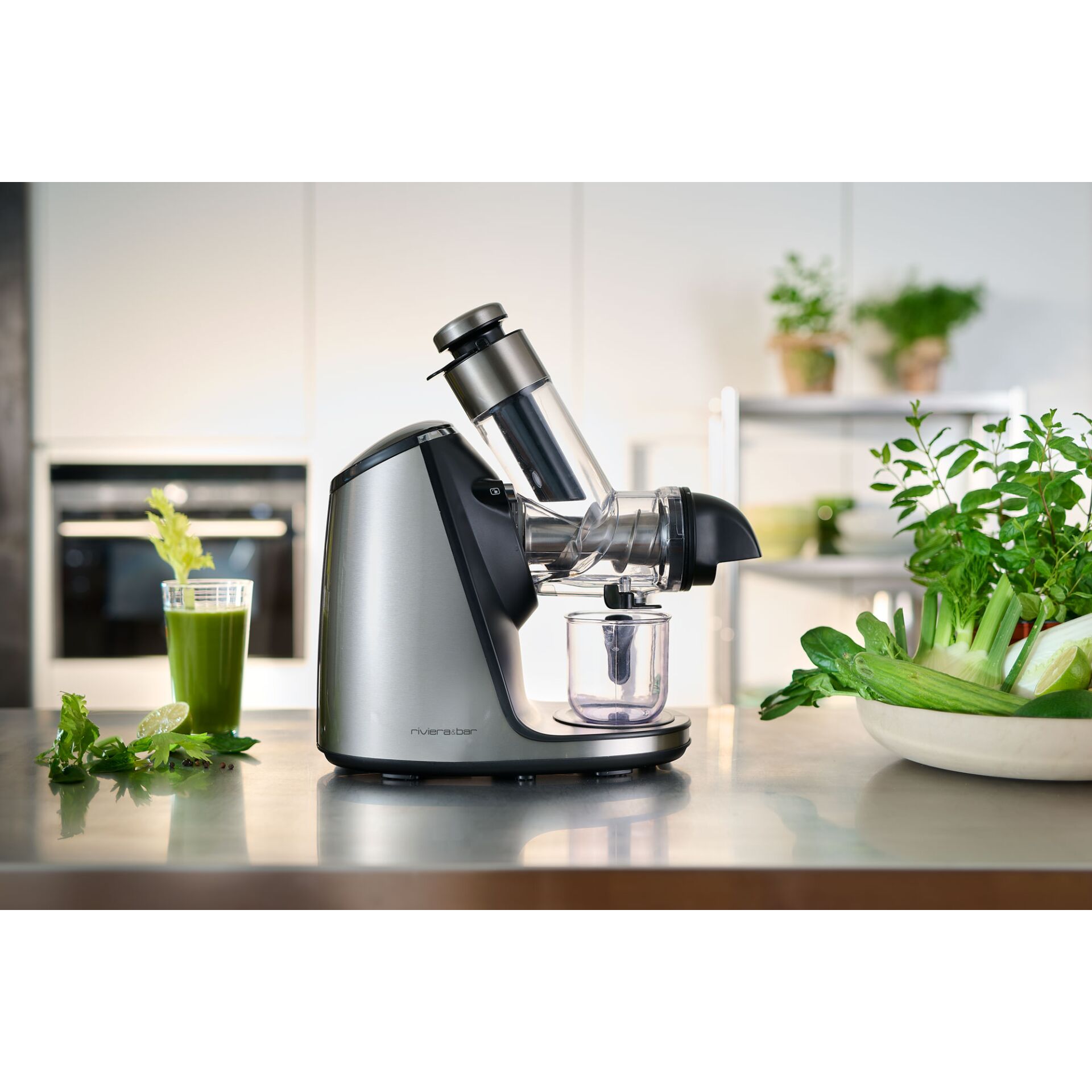 Entsafter, Chef-Maschine, Slow Juicer, Metallisch, Kompakt