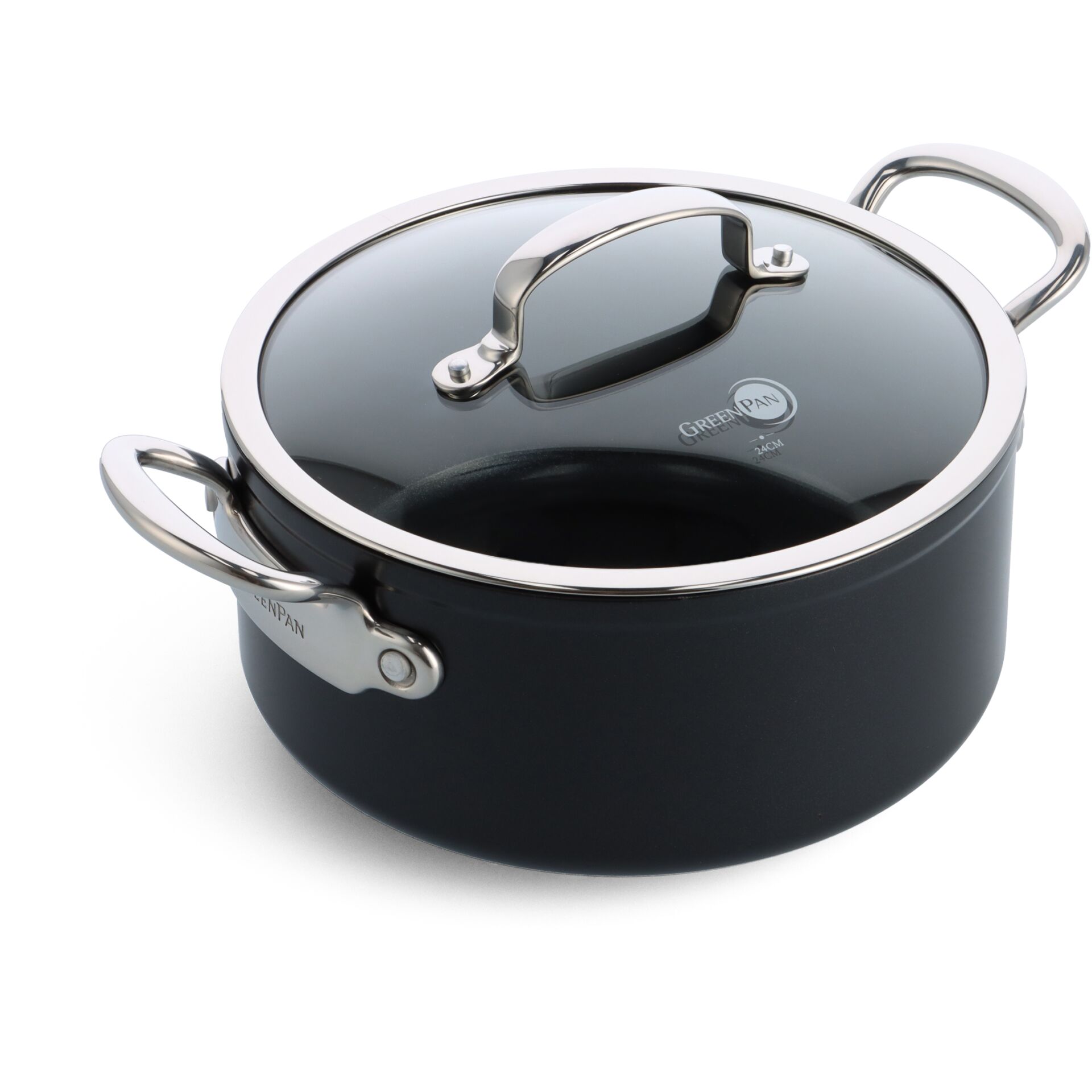 GreenPan Barcelona Pro  Kasserolle 24cm Schwarz