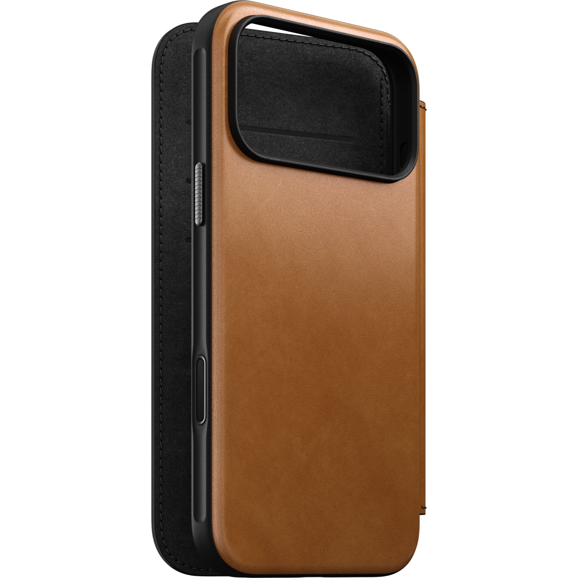 Hülle, Leder, Kamerahülle, Smartphone, Braun