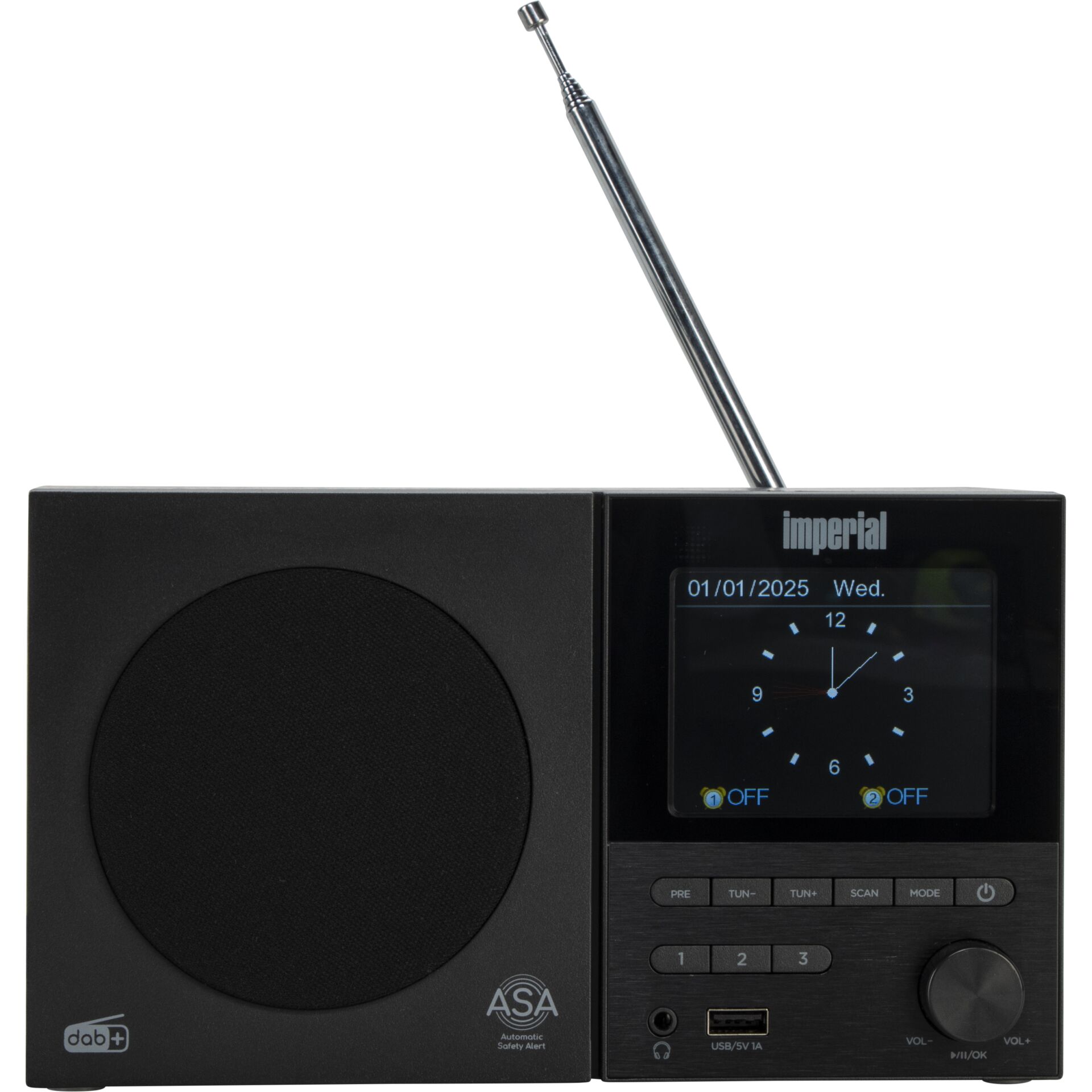 Radio, Uhr, Lautsprecher, Antennen, Digitale Anzeige