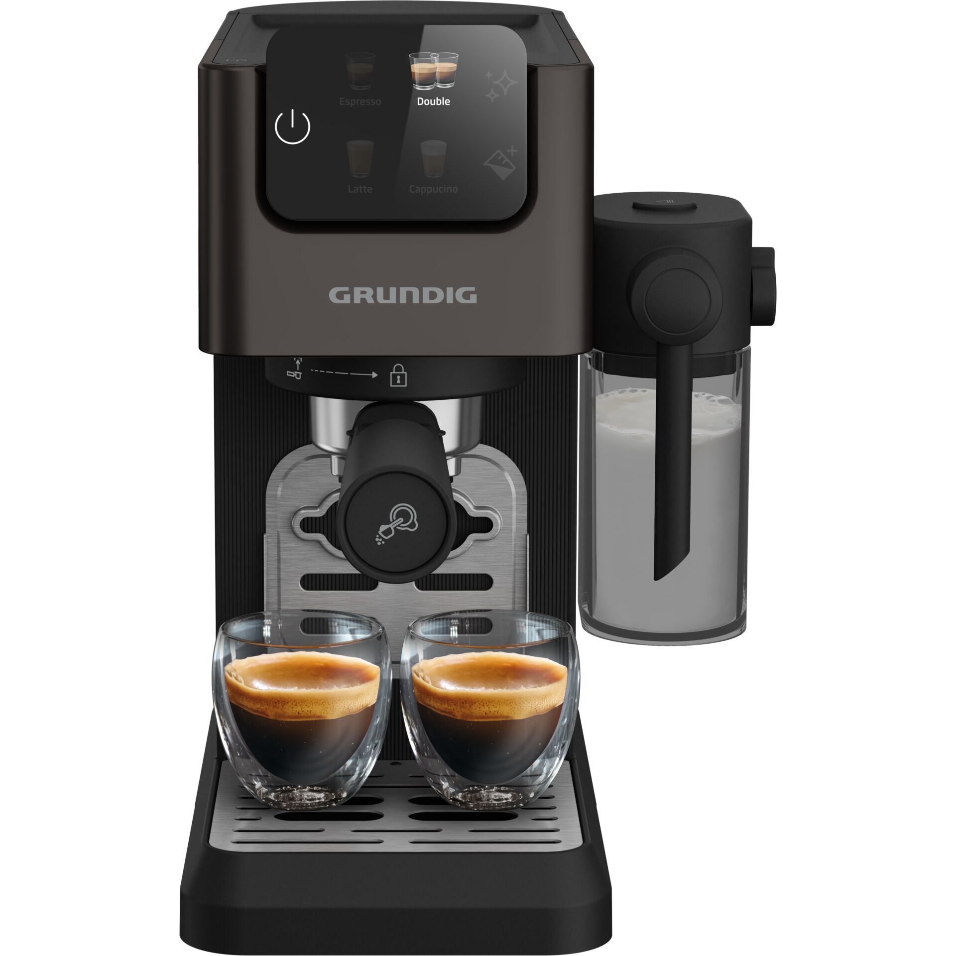 Kaffeemaschine, Espressomaschine, Kaffeezubereitung, Milchschaumsystem, Brühvorgang