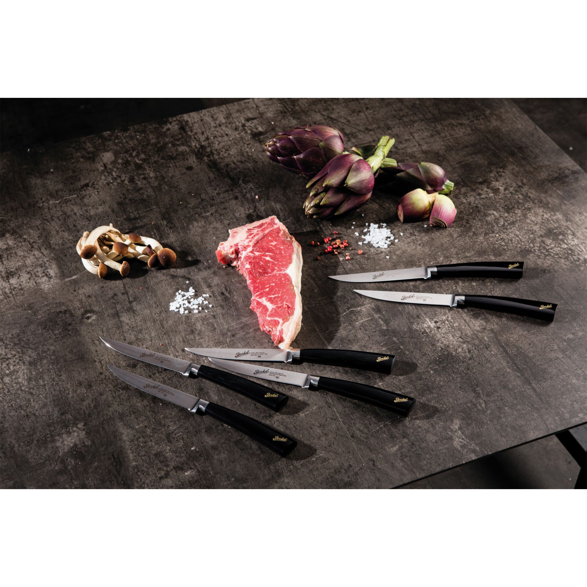 Steak, Rumpsteak, Knochig, Küchenmesser, Messer-Set