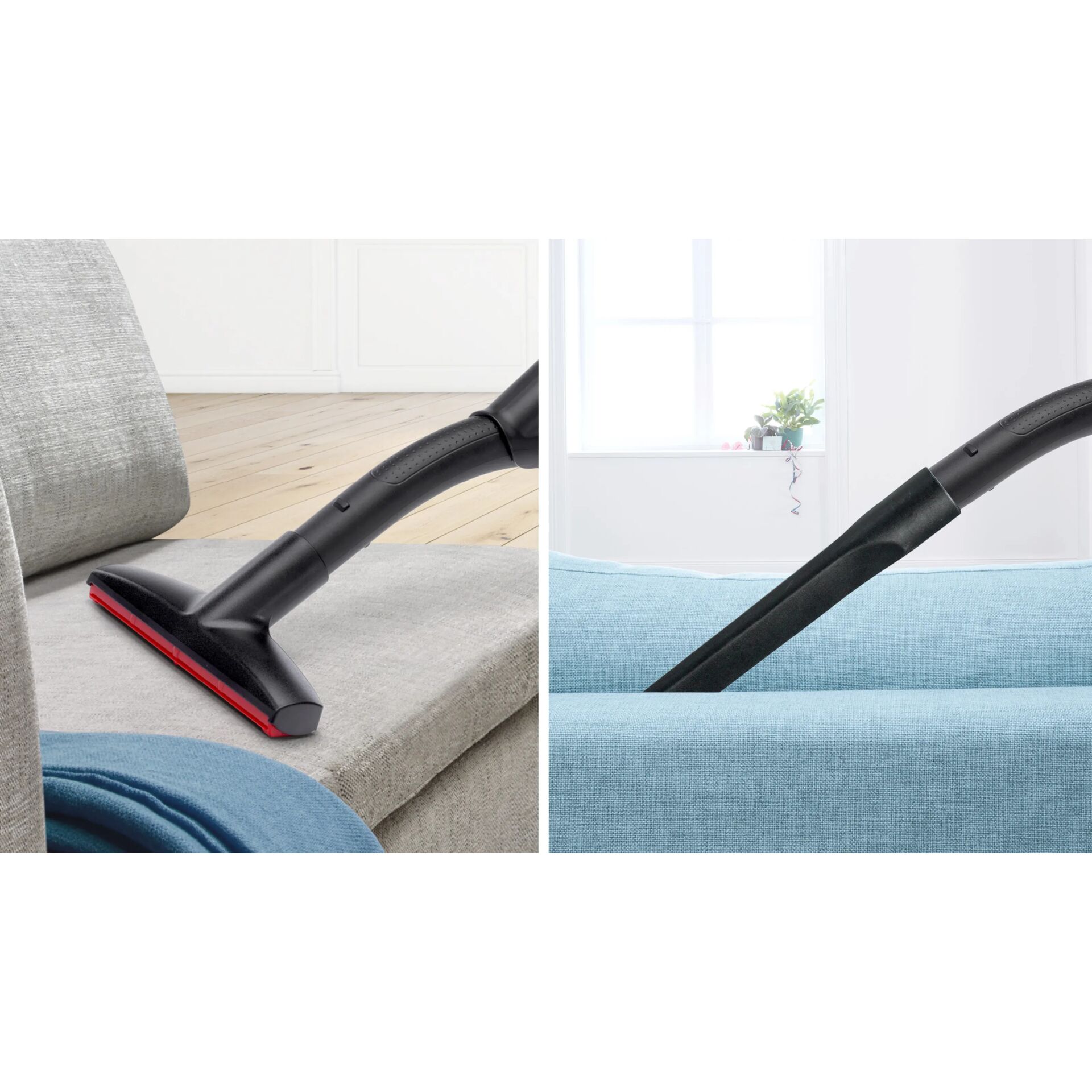 Staubsauger, Buero, Handstaubsauger, Saughalterung, Kopf mit Roten Staubschutz