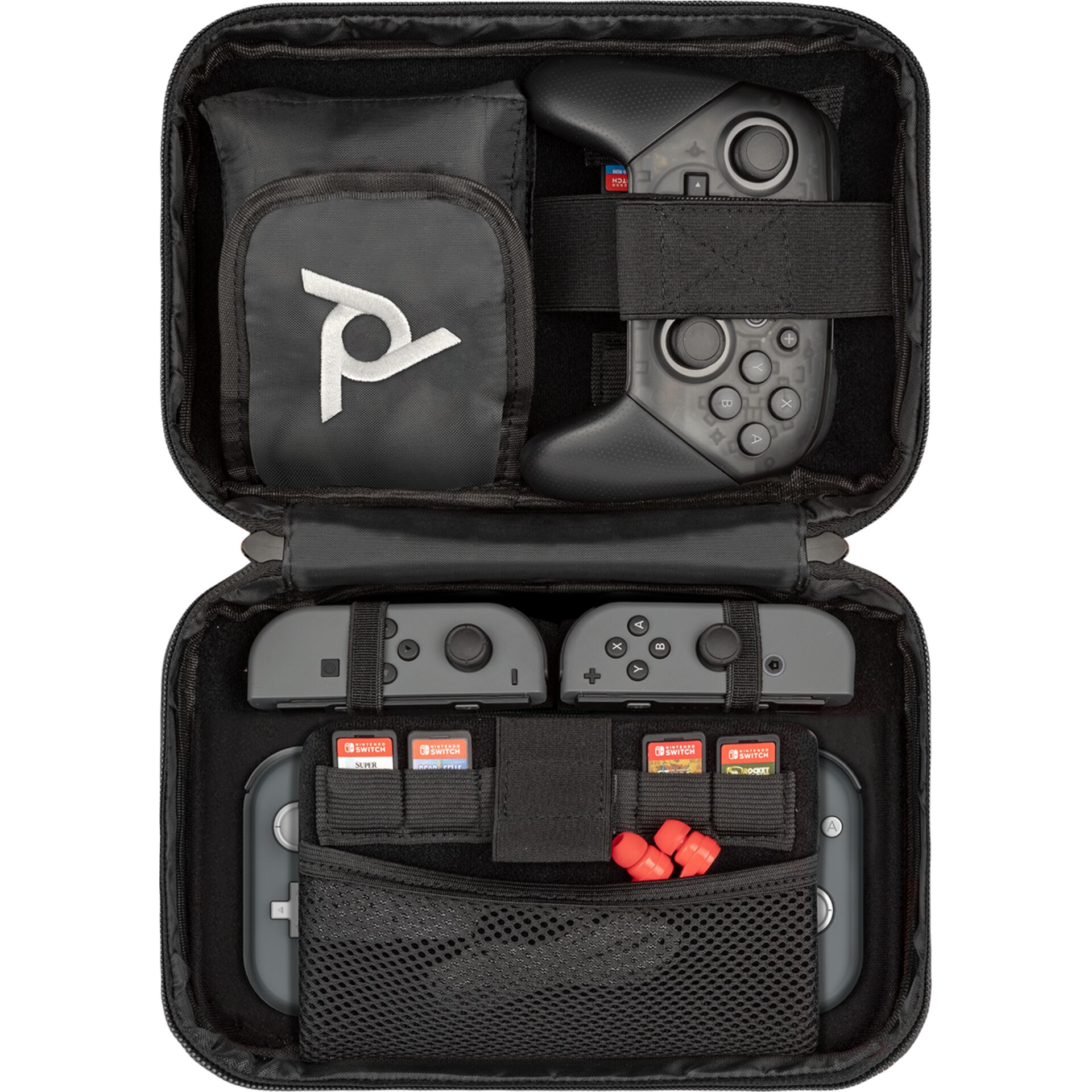 Switch-Konsole, Gaming-Gear, Dock-Controller, Carry-Case, Speicher-Slots
