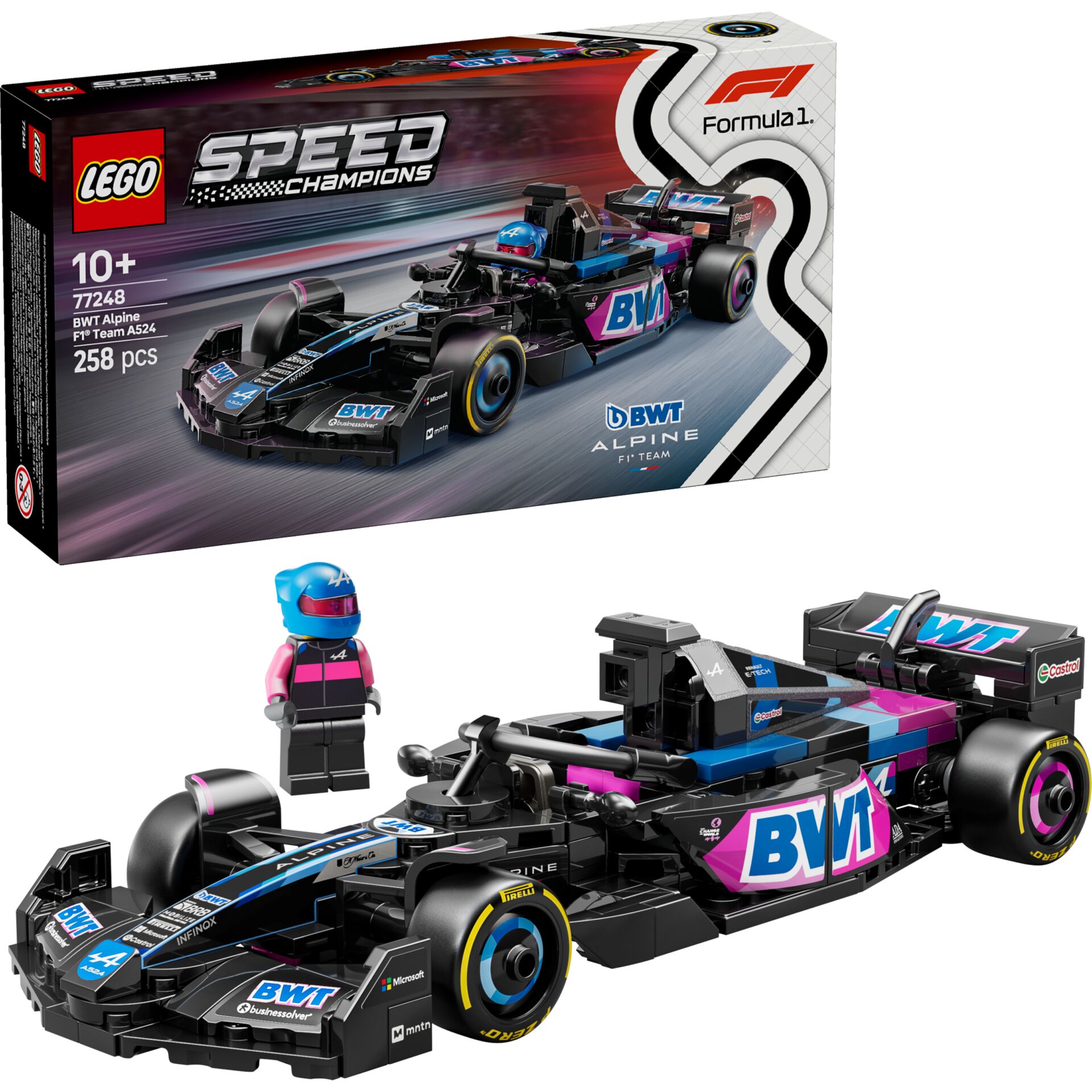 Formel-1 Rennwagen, LEGO, Speed Champions, BWT, Konstruktionsteile