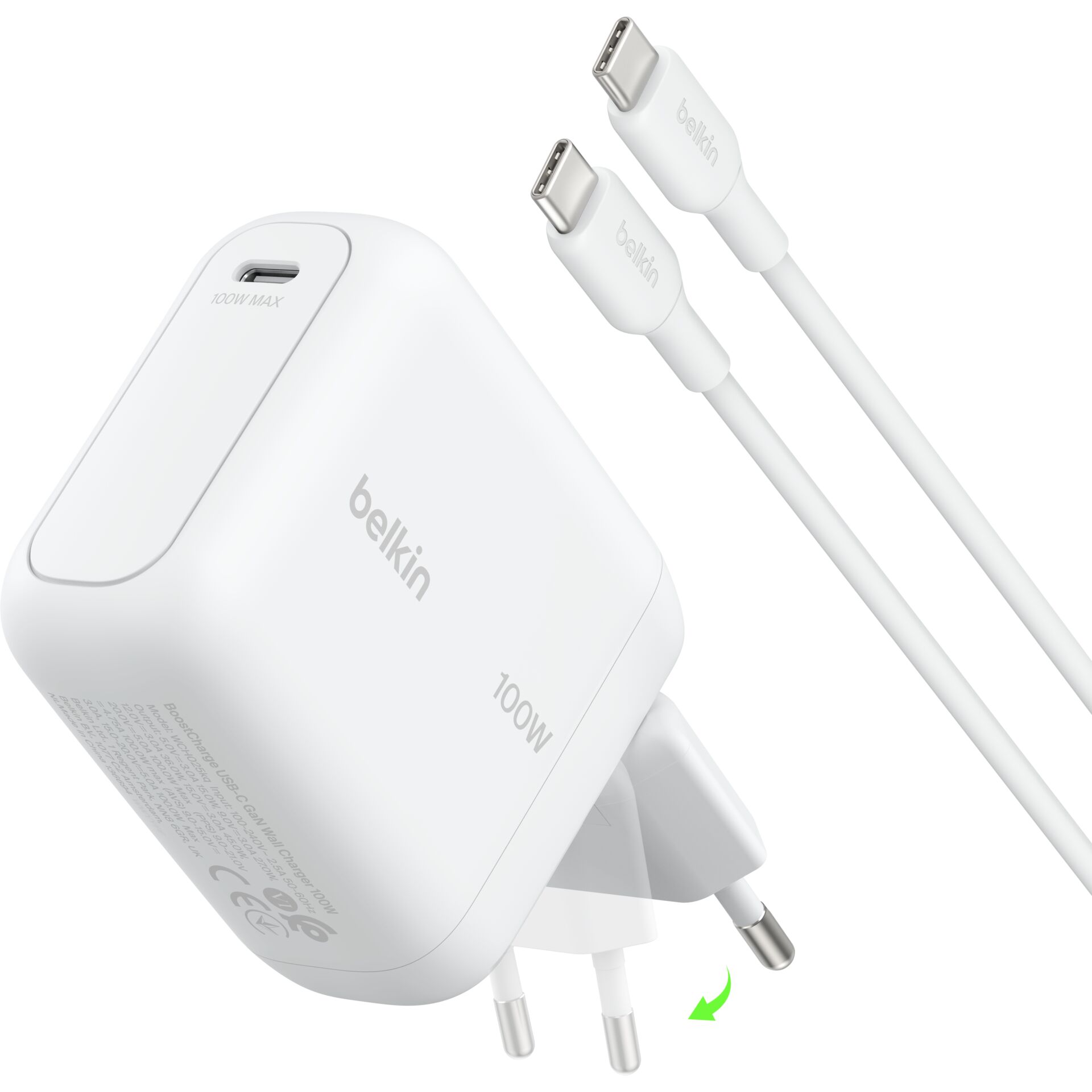 Belkin BOOSTCharge 100W USB-C  GAN kla.St+Kab.w.WCH025KQ1.5WHB6