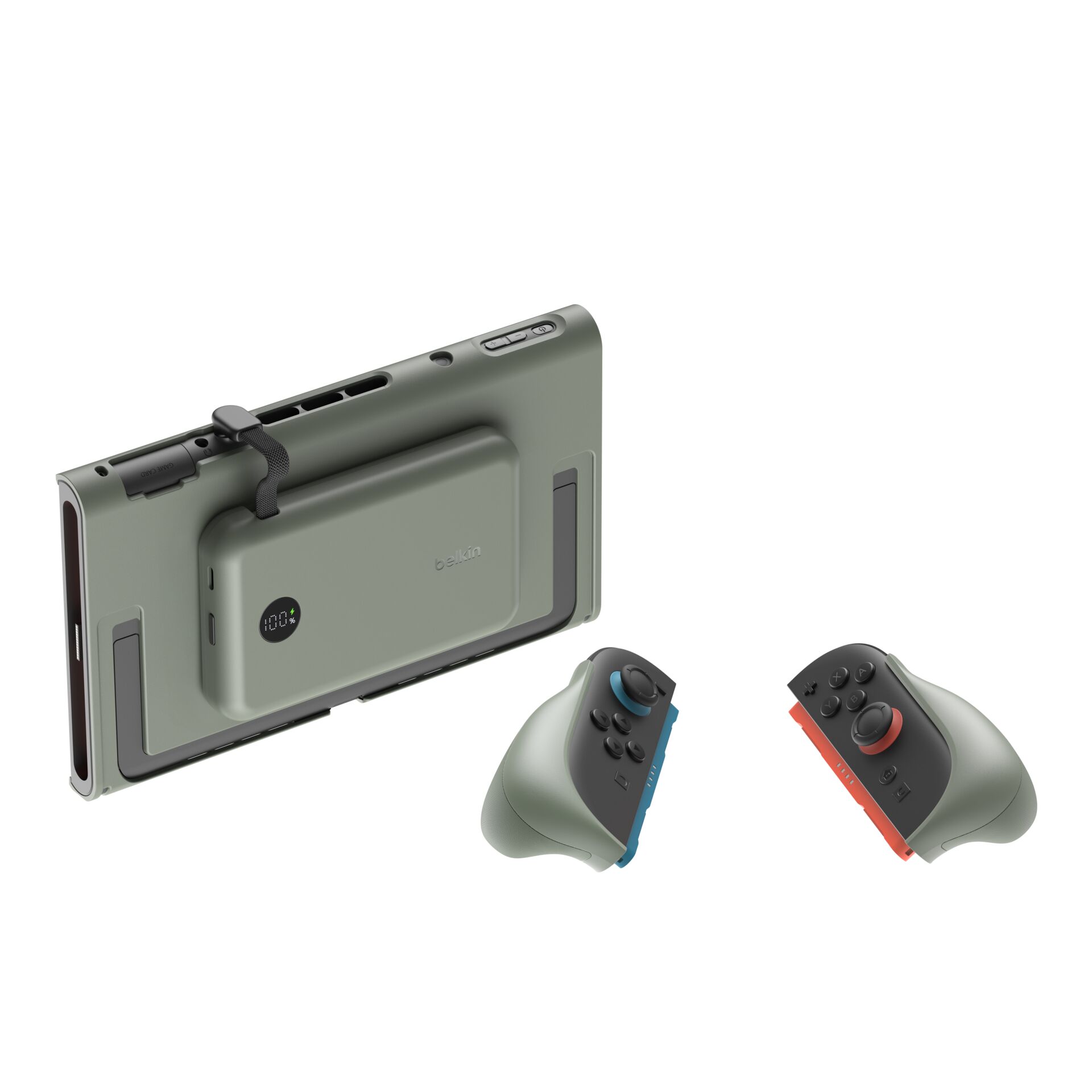 Handheld-Konsole, Switch, Docking-Griff, Joy-Con-Controller, Olivgrün