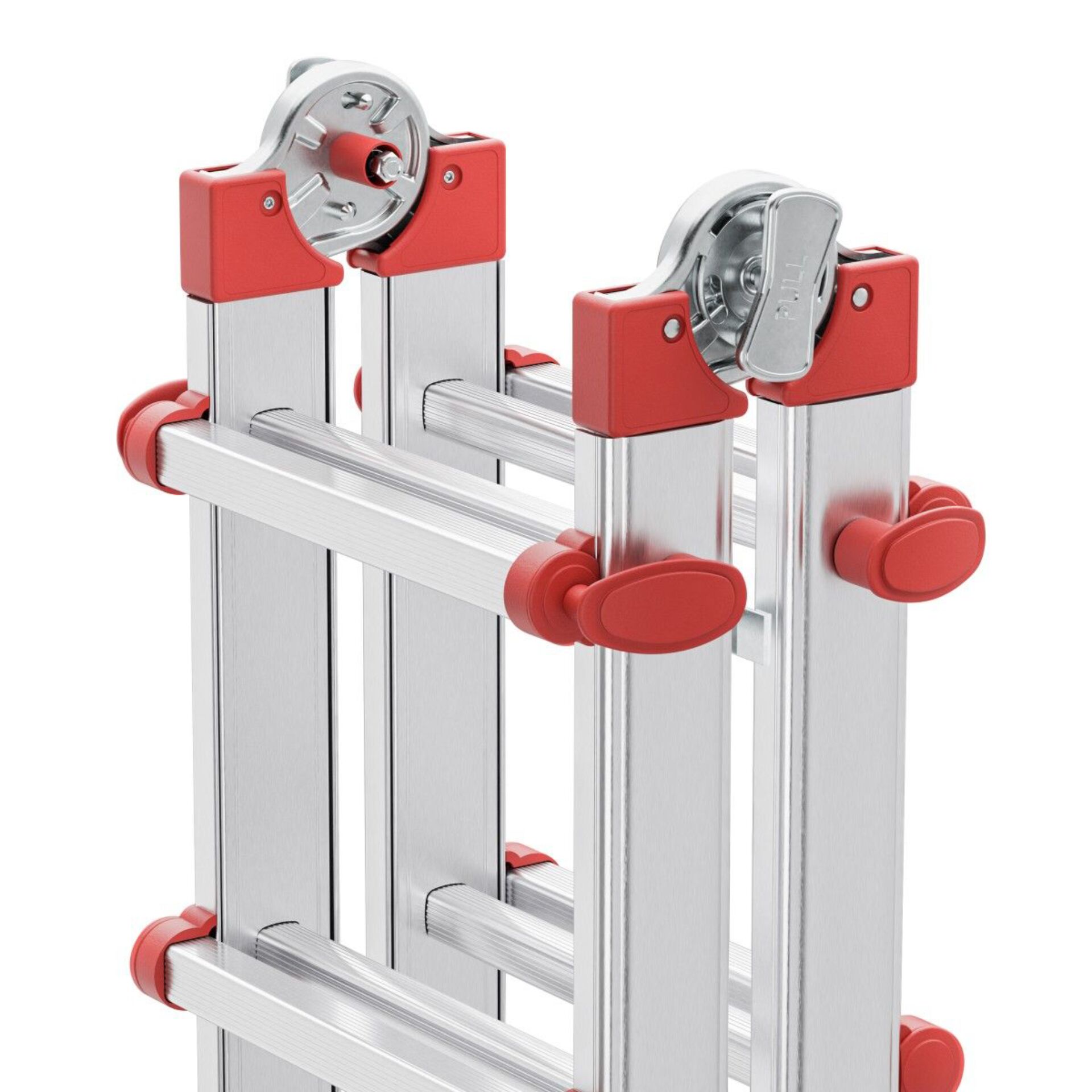 Teleskopstange, Klemmstange, Aluminium, Rot, Schiebestation
