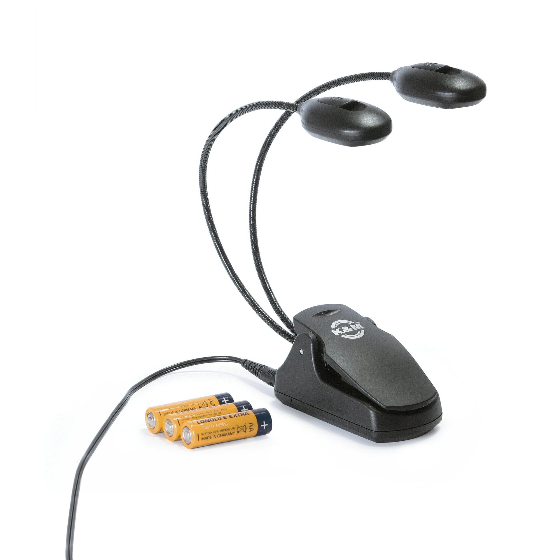 Kopfhörerhalterung, Lautsprecher, Batterie, Kabel, Tisch-Clip